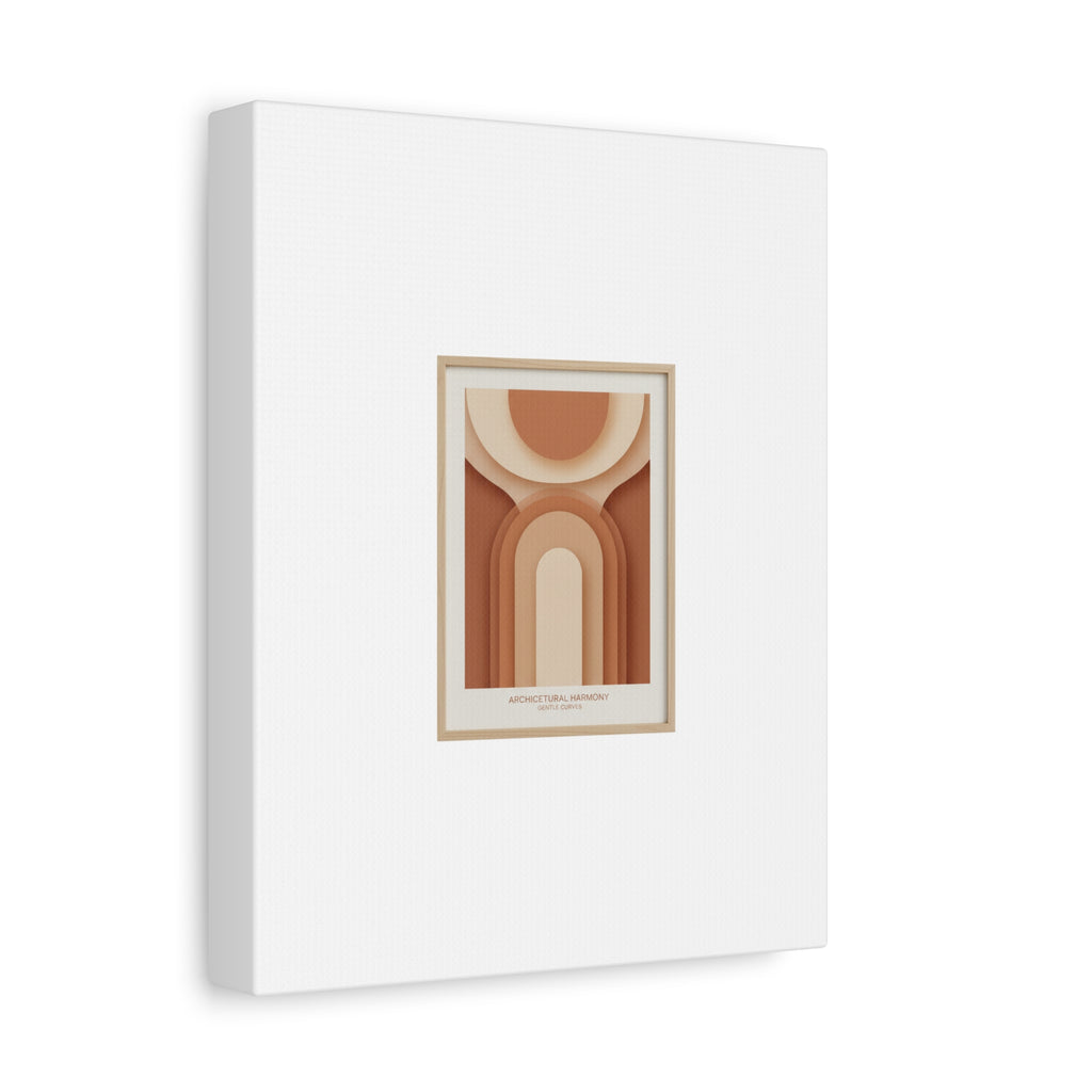 Terracotta Arch Abstract Canvas | Earthy Minimal Poster