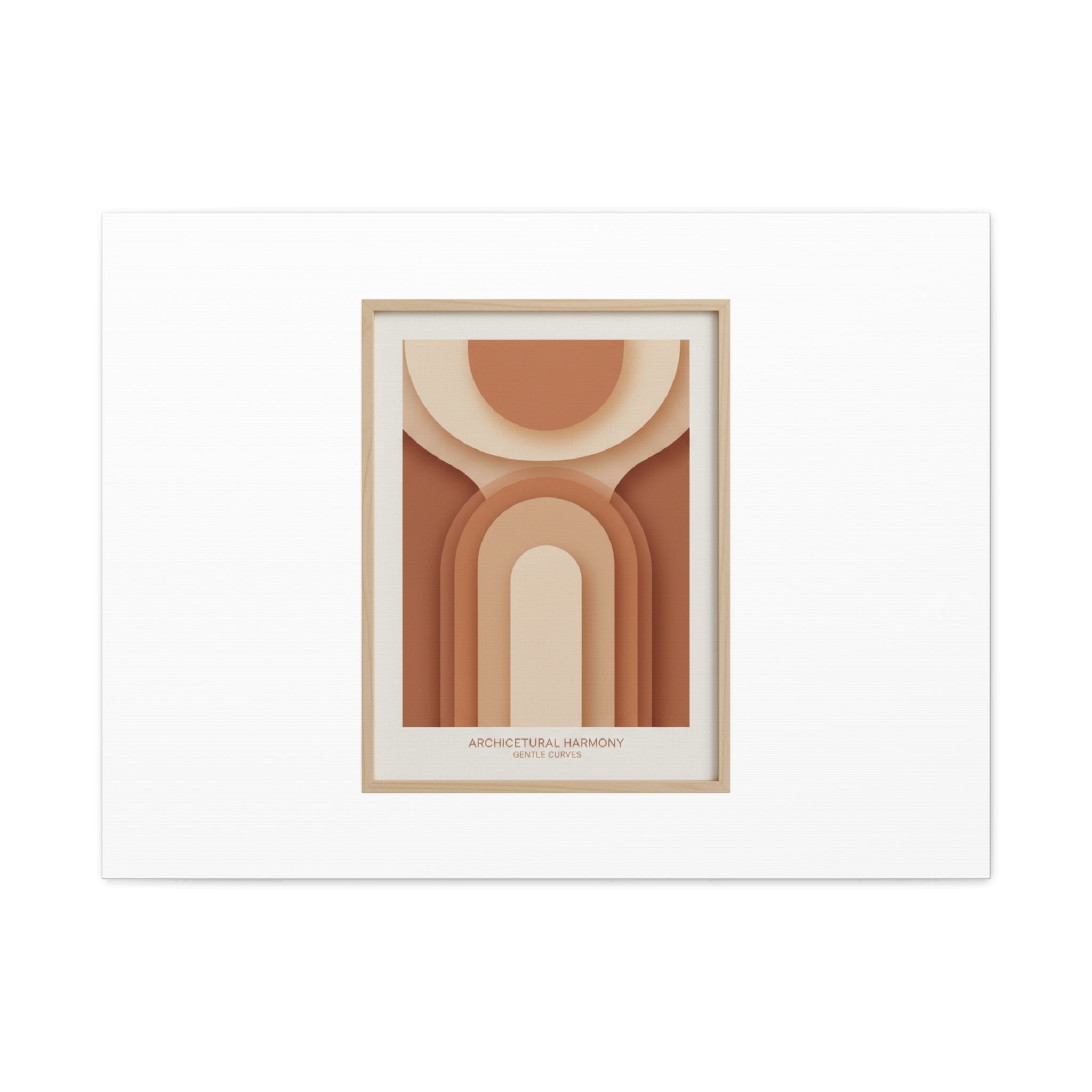 Terracotta Arch Abstract Canvas | Earthy Minimal Poster