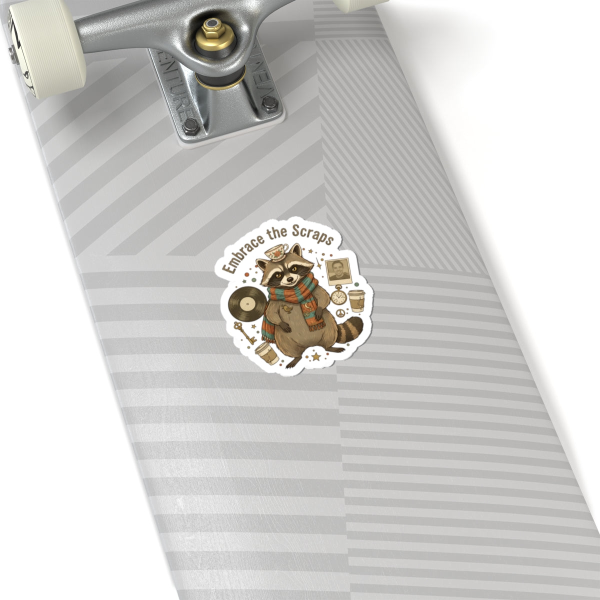Embrace the Scraps Raccoon Sticker | Scavenger Chic, Trash Animal Realism