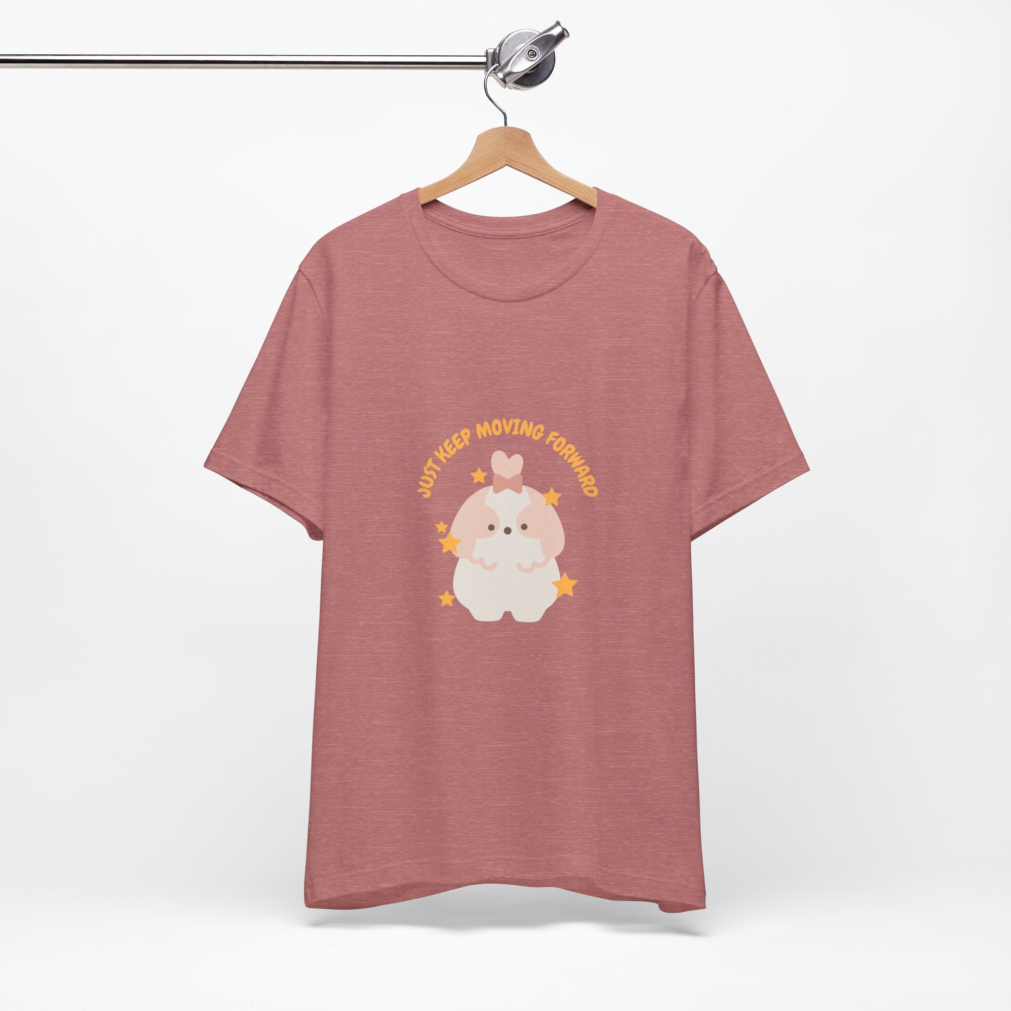 Cute Kawaii Bunny Tee — "Just Keep Moving Forward" Graphic T-Shirt