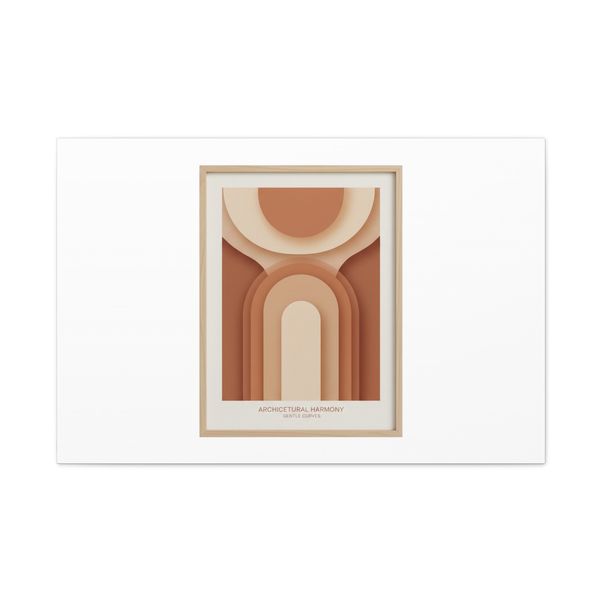 Terracotta Arch Abstract Canvas | Earthy Minimal Poster