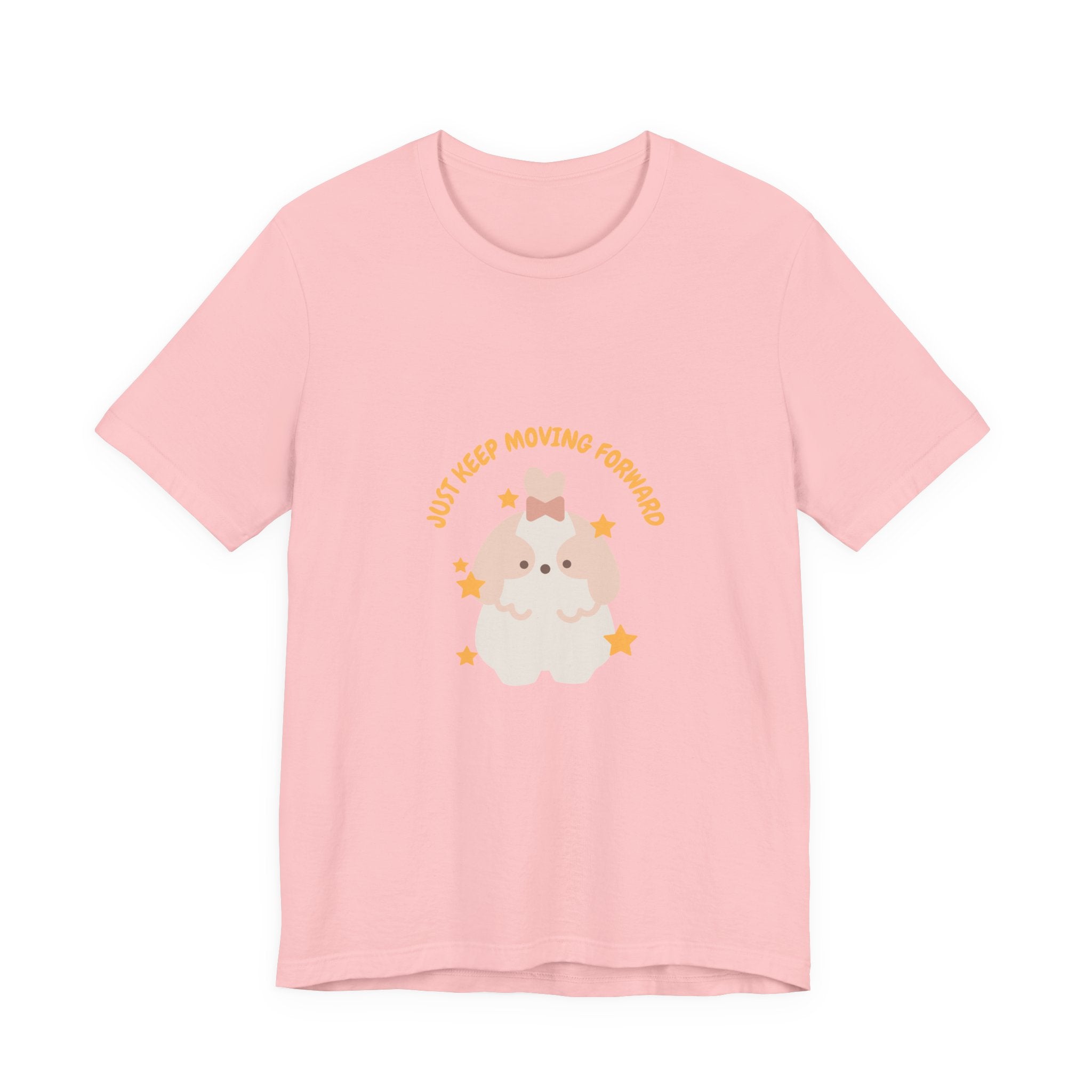 Cute Kawaii Bunny Tee — "Just Keep Moving Forward" Graphic T-Shirt