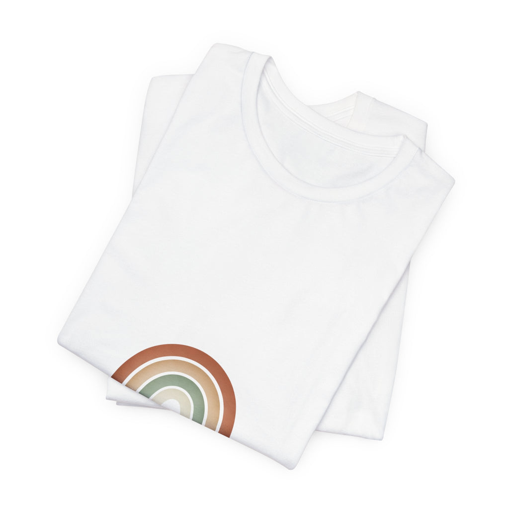 Neutral Rainbow Arc Tee | muted rainbow shirt, boho rainbow