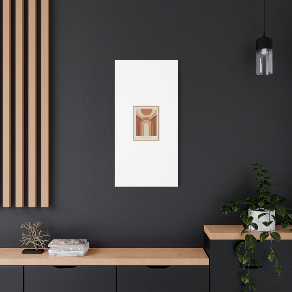 Terracotta Arch Abstract Canvas | Earthy Minimal Poster
