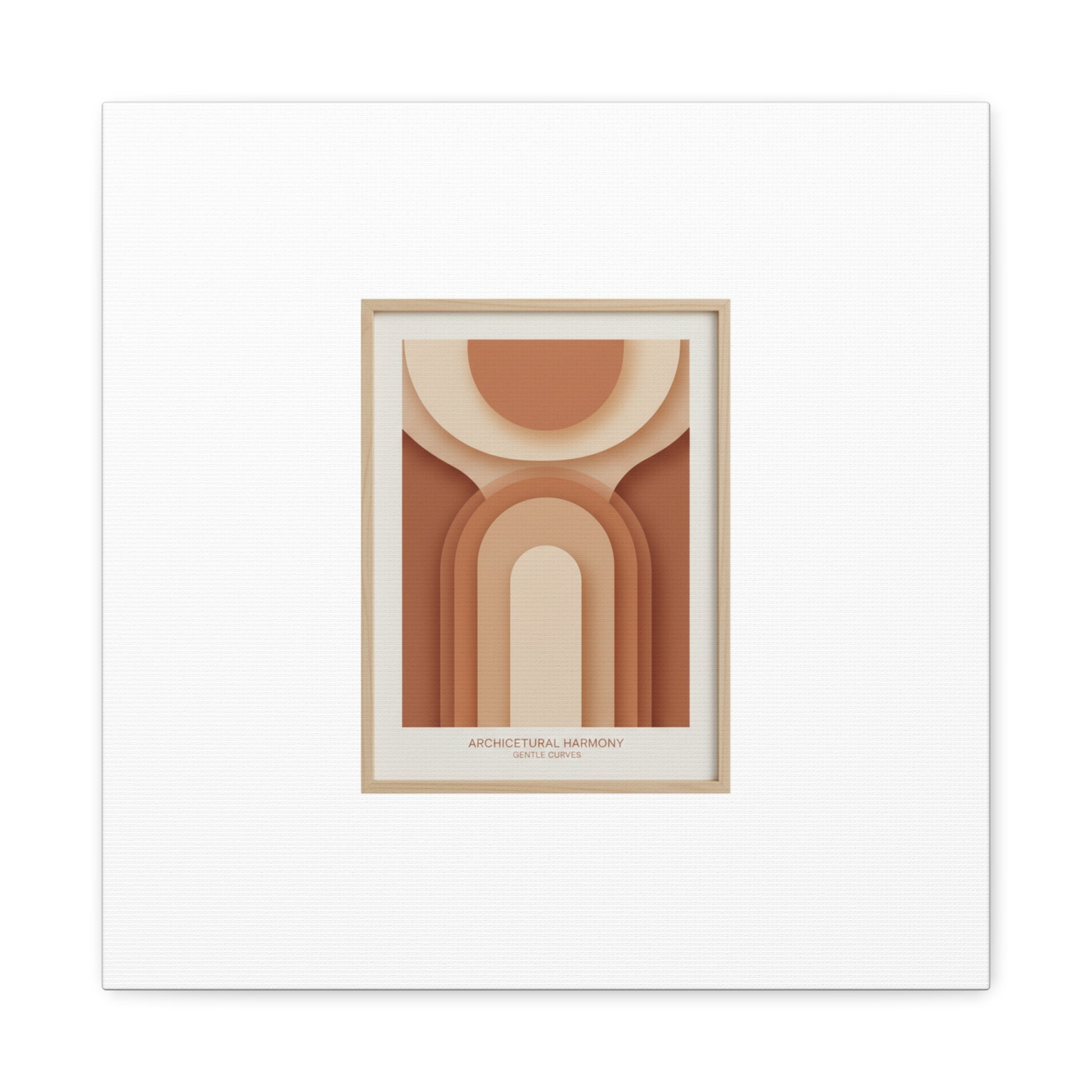 Terracotta Arch Abstract Canvas | Earthy Minimal Poster