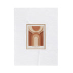 Terracotta Arch Abstract Velveteen Blanket | warm neutral shapes, clay tone decor