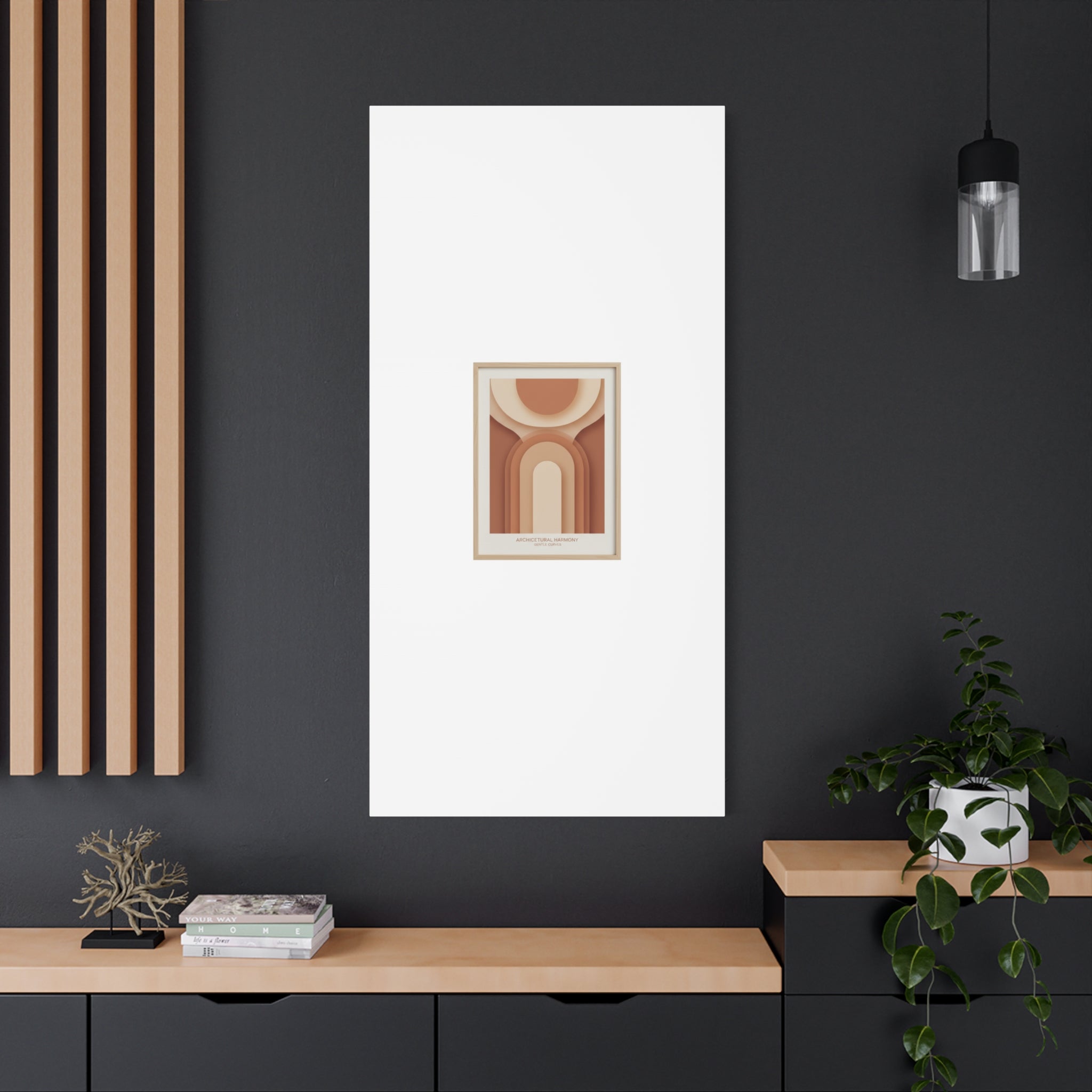 Terracotta Arch Abstract Canvas | Earthy Minimal Poster