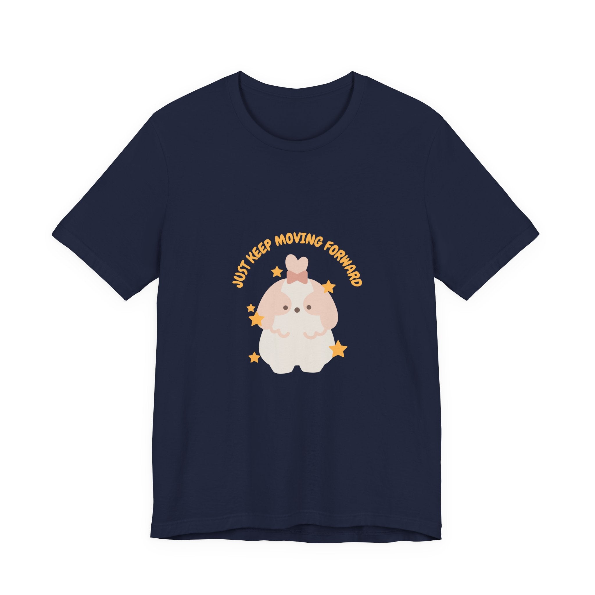 Cute Kawaii Bunny Tee — "Just Keep Moving Forward" Graphic T-Shirt