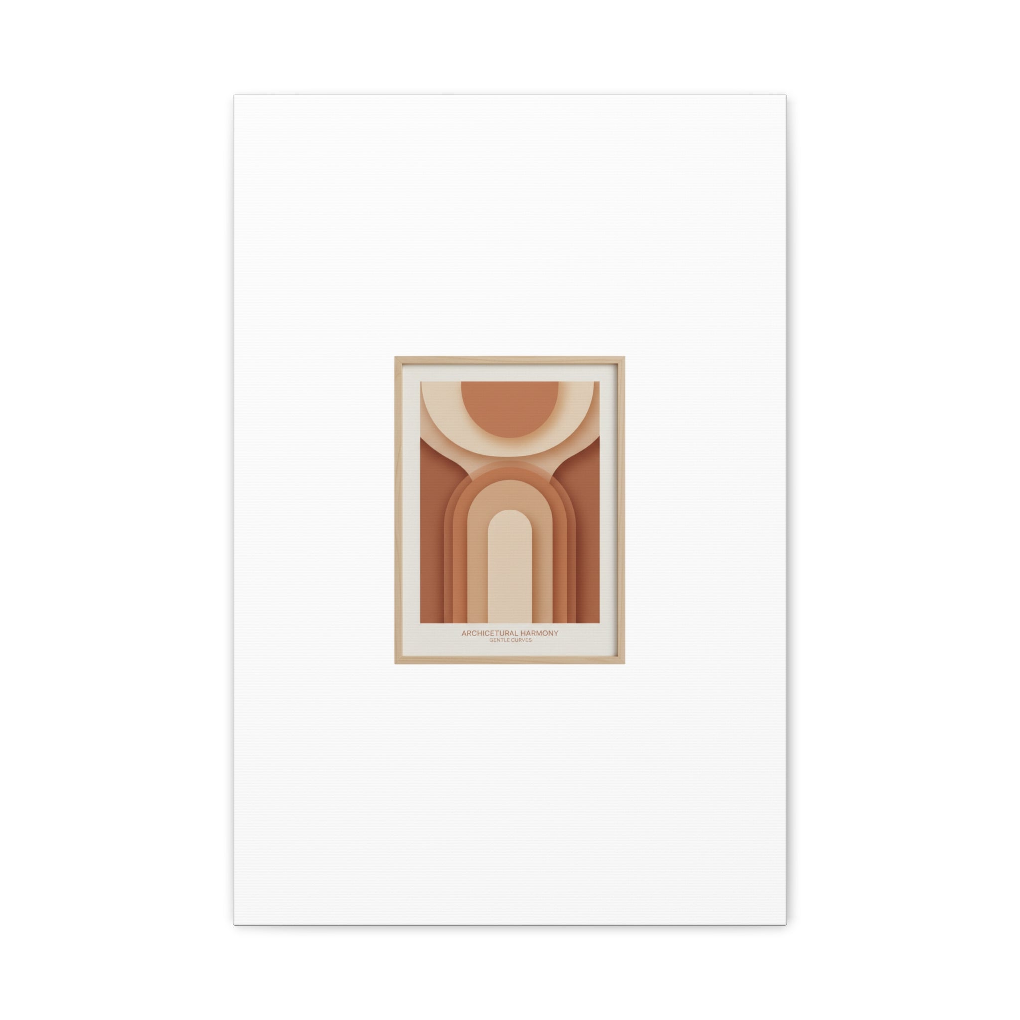 Terracotta Arch Abstract Canvas | Earthy Minimal Poster
