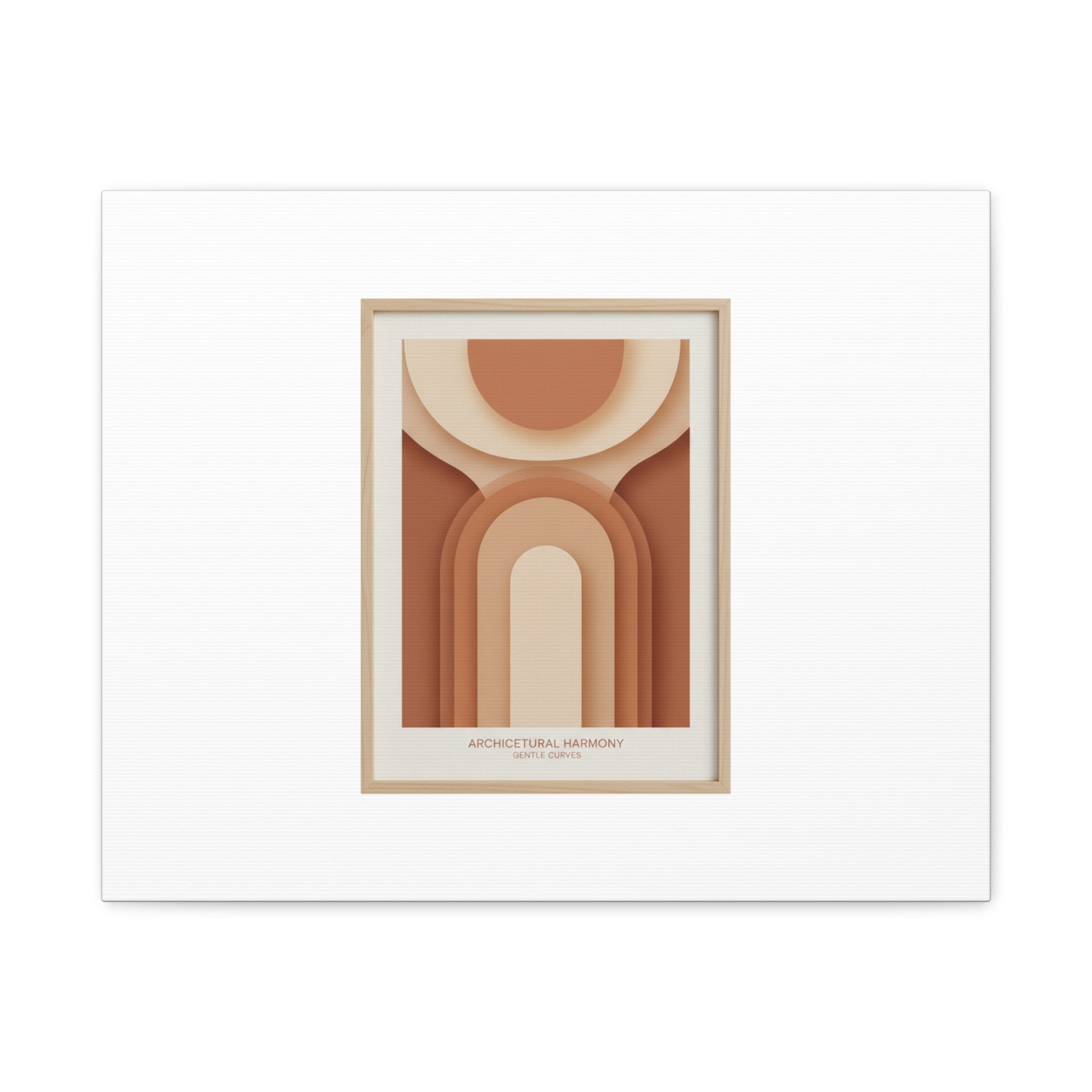 Terracotta Arch Abstract Canvas | Earthy Minimal Poster