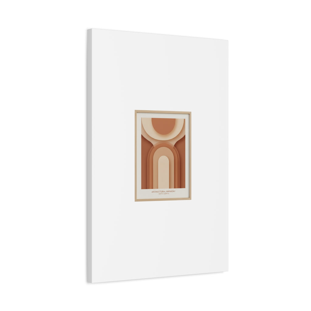 Terracotta Arch Abstract Canvas | Earthy Minimal Poster
