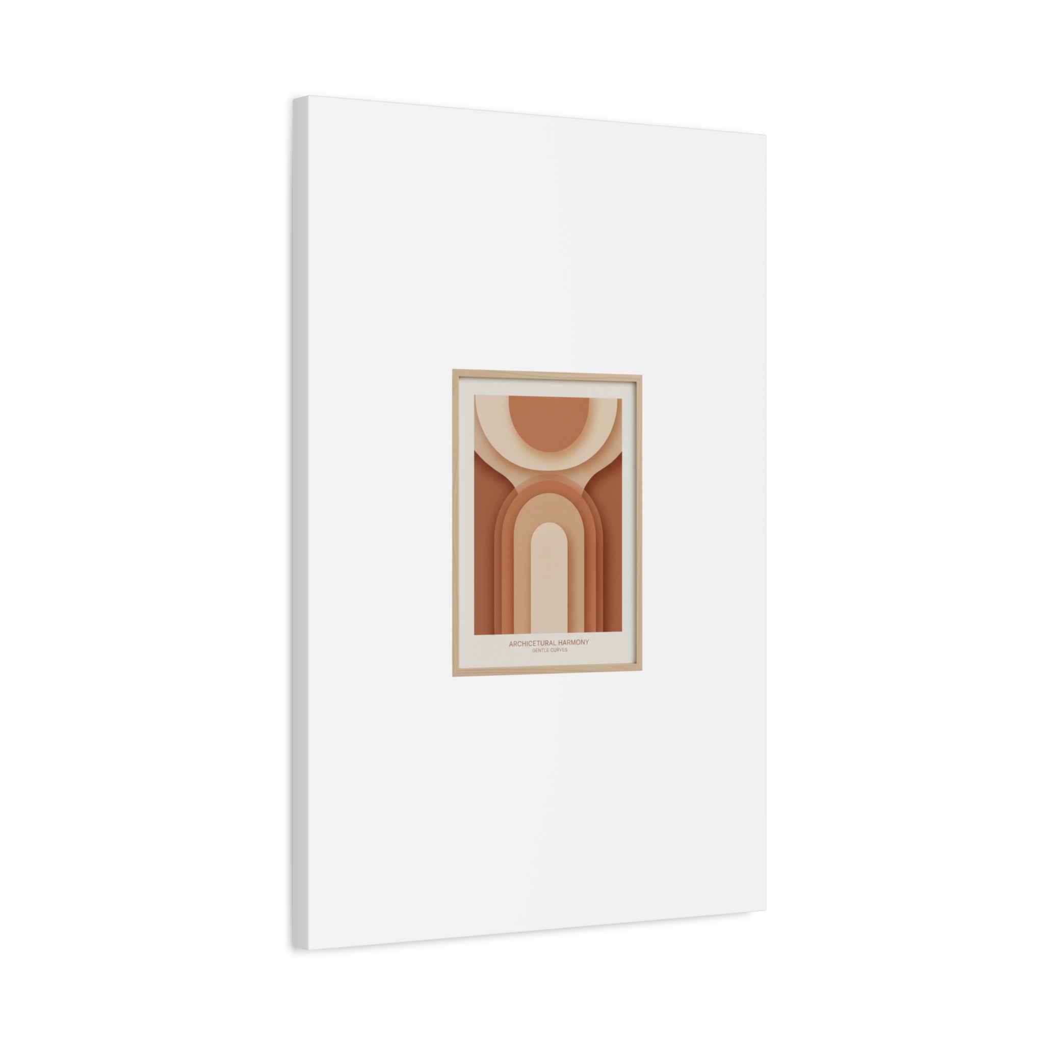 Terracotta Arch Abstract Canvas | Earthy Minimal Poster