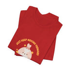 Cute Kawaii Bunny Tee — "Just Keep Moving Forward" Graphic T-Shirt