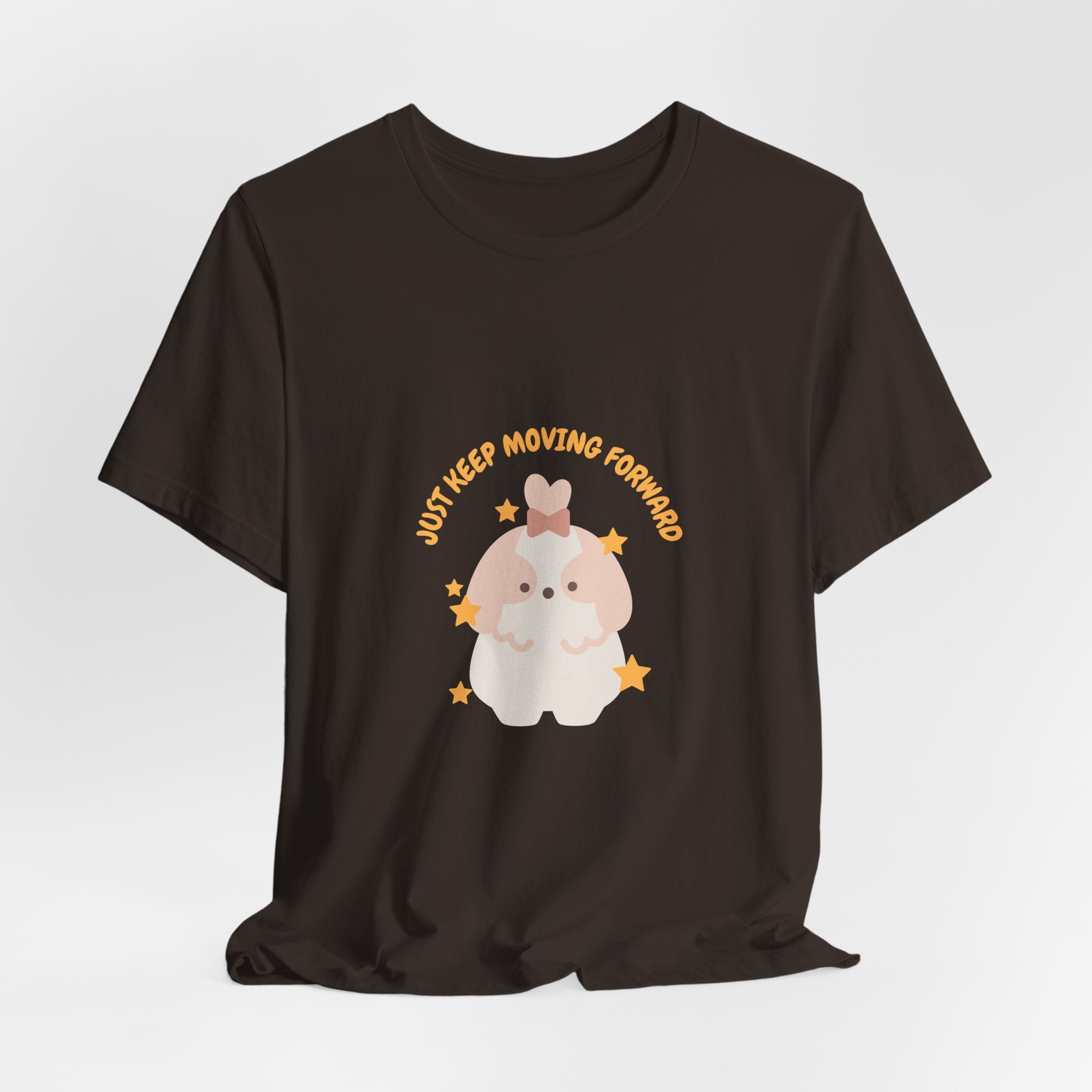 Cute Kawaii Bunny Tee — "Just Keep Moving Forward" Graphic T-Shirt