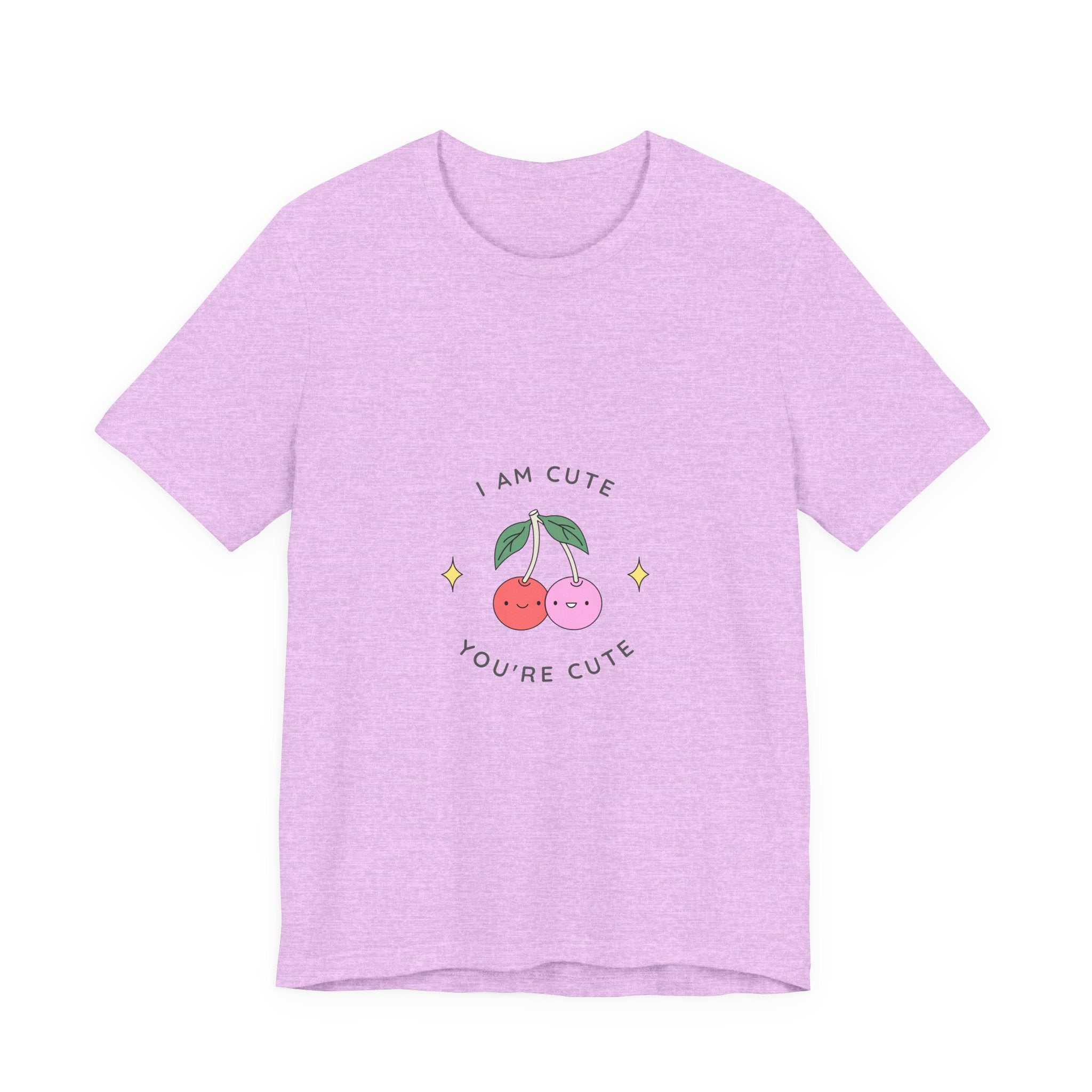 Cute Cherries Graphic Tee — "I Am Cute, You're Cute" Cute Fruit T-Shirt