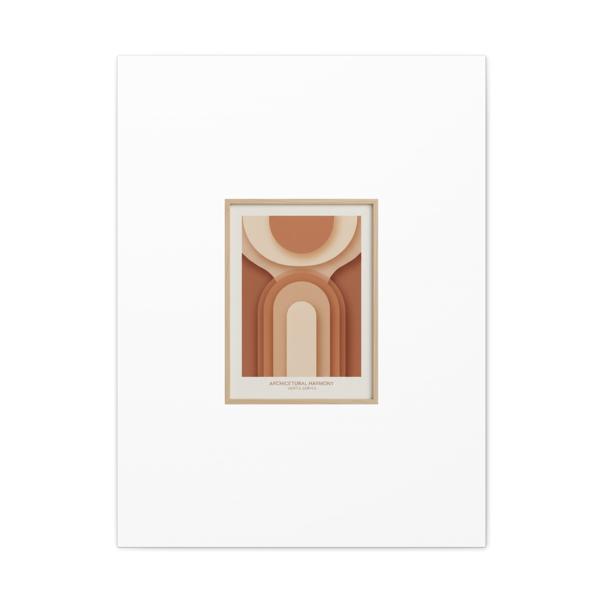 Terracotta Arch Abstract Canvas | Earthy Minimal Poster