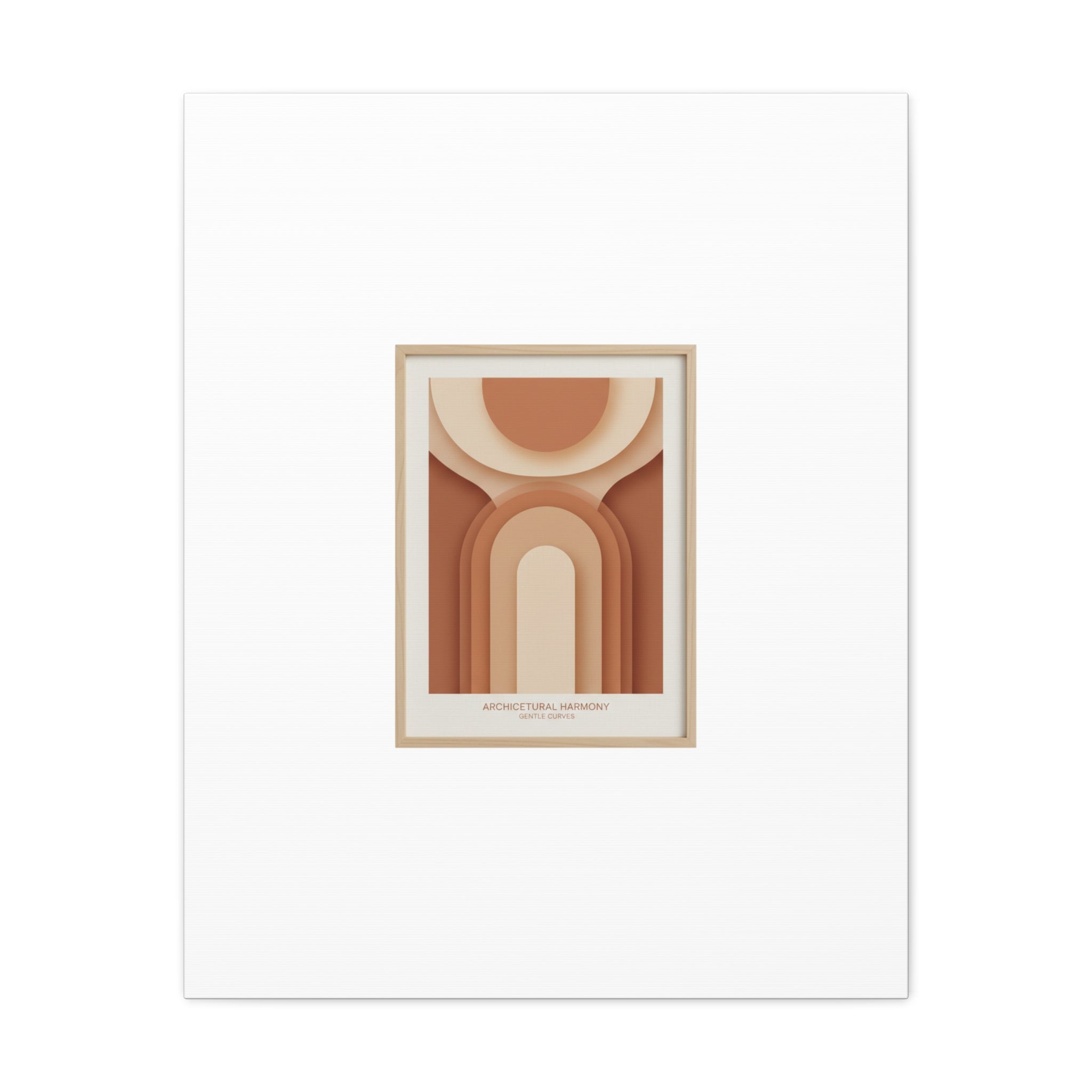 Terracotta Arch Abstract Canvas | Earthy Minimal Poster