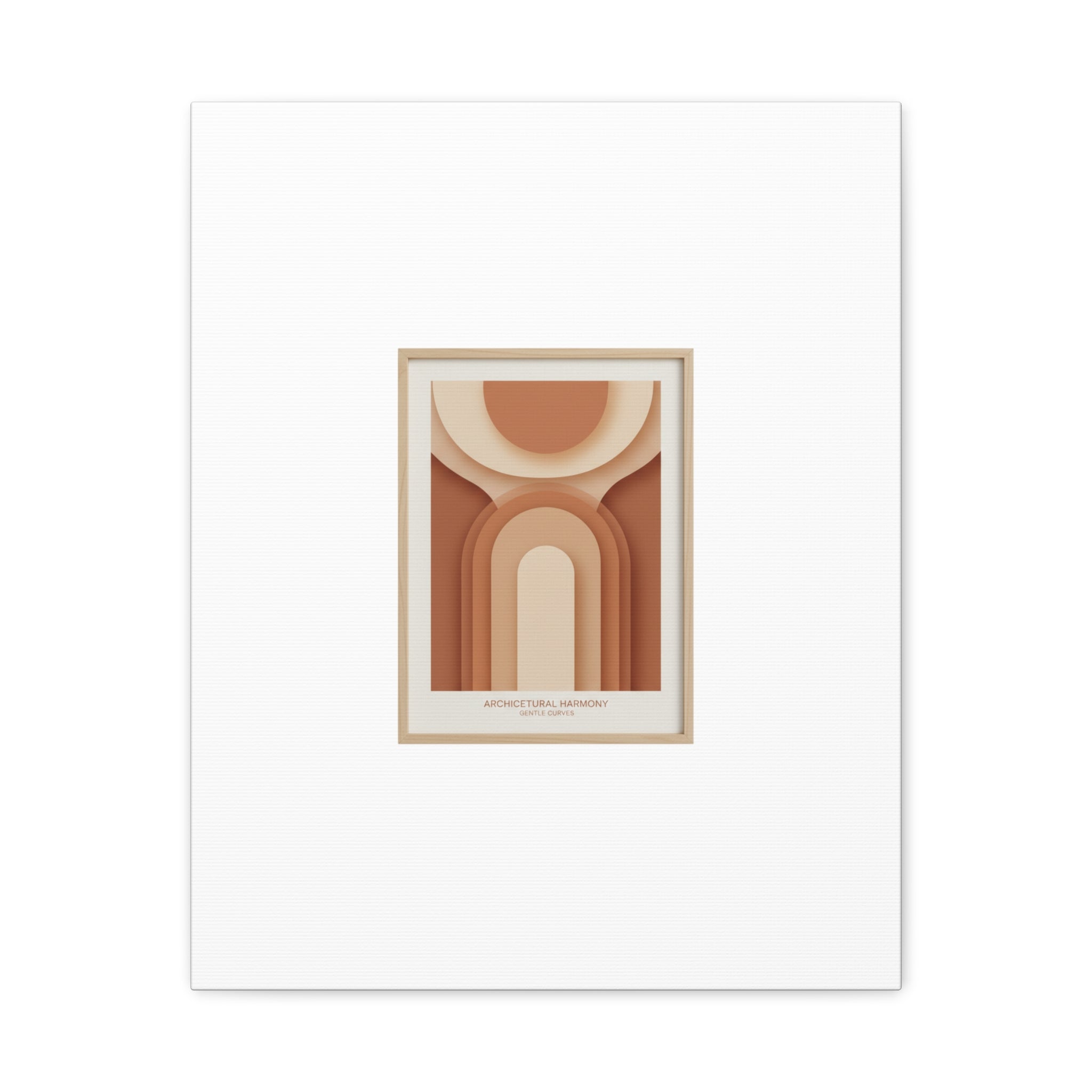 Terracotta Arch Abstract Canvas | Earthy Minimal Poster