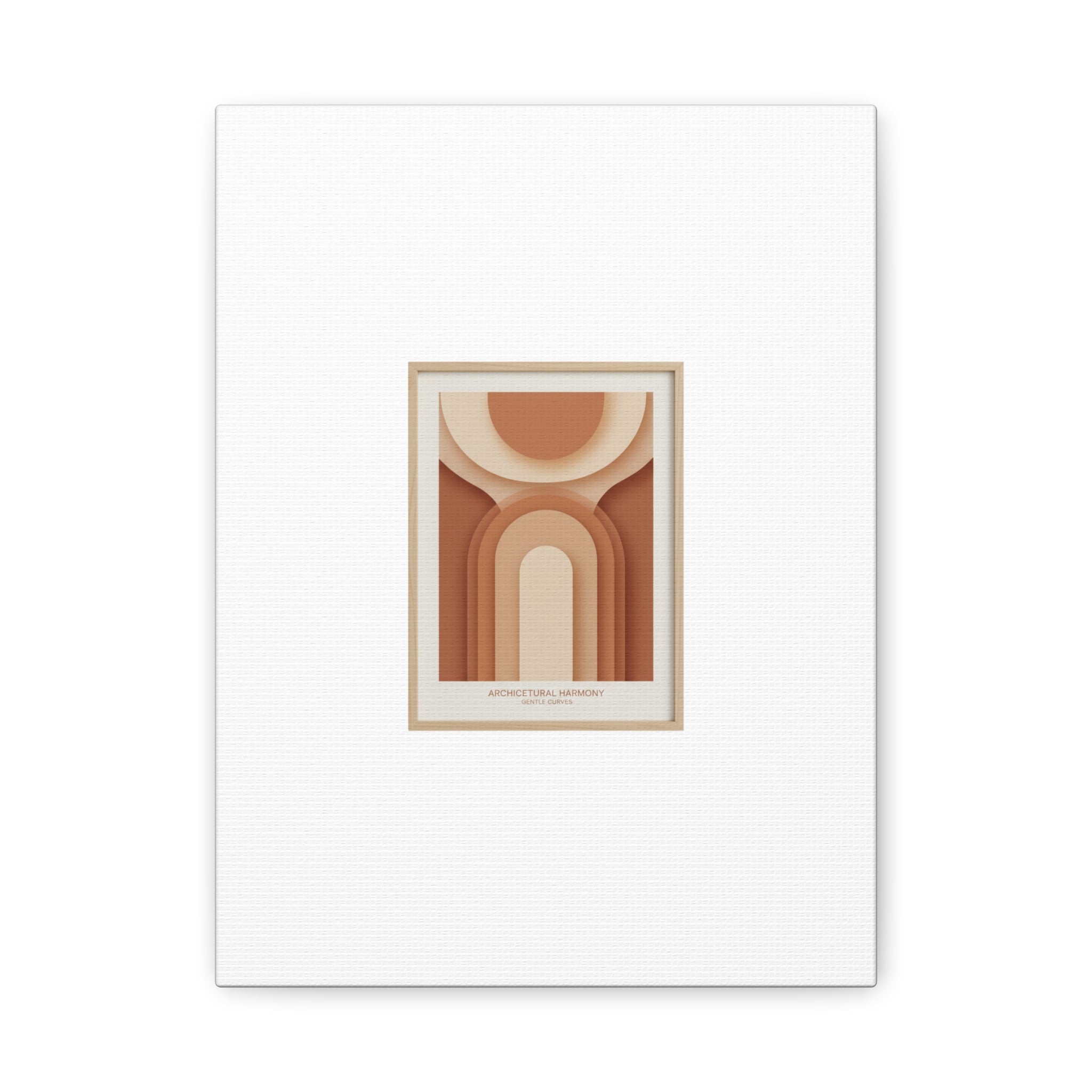 Terracotta Arch Abstract Canvas | Earthy Minimal Poster