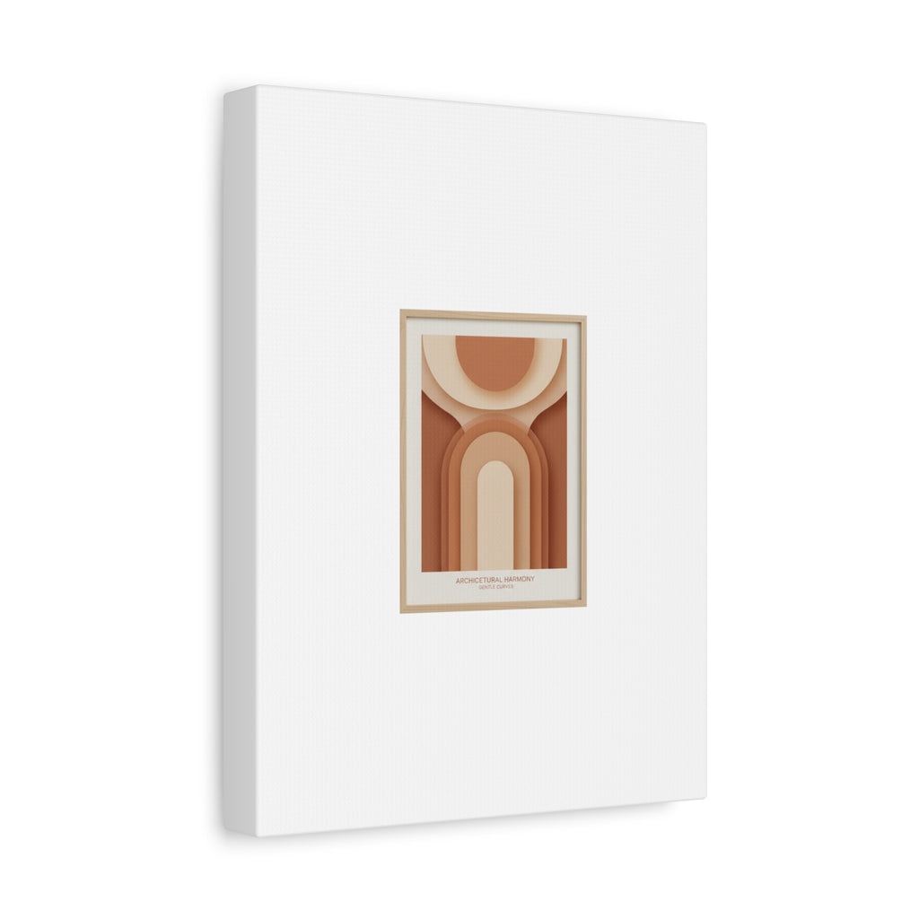 Terracotta Arch Abstract Canvas | Earthy Minimal Poster