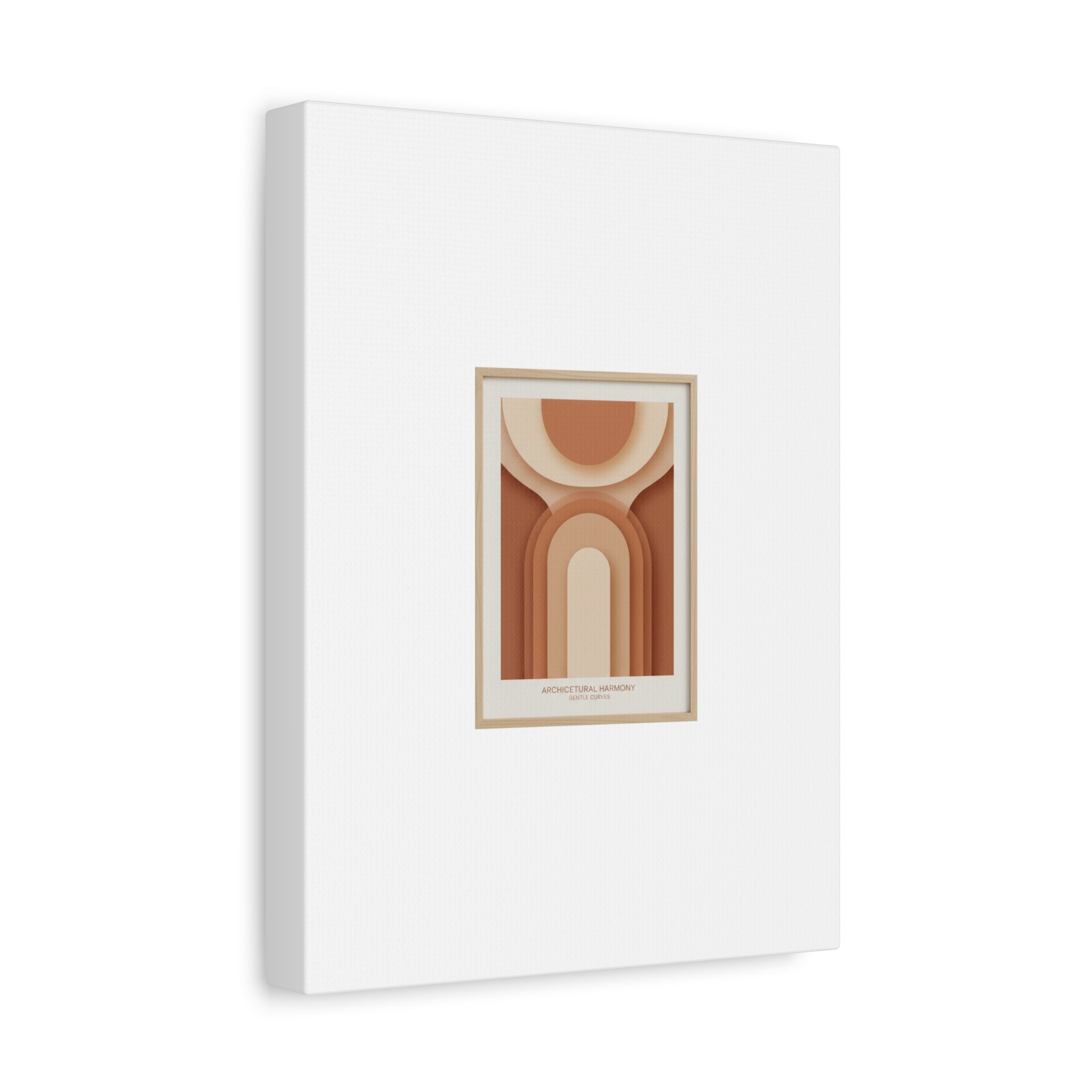 Terracotta Arch Abstract Canvas | Earthy Minimal Poster