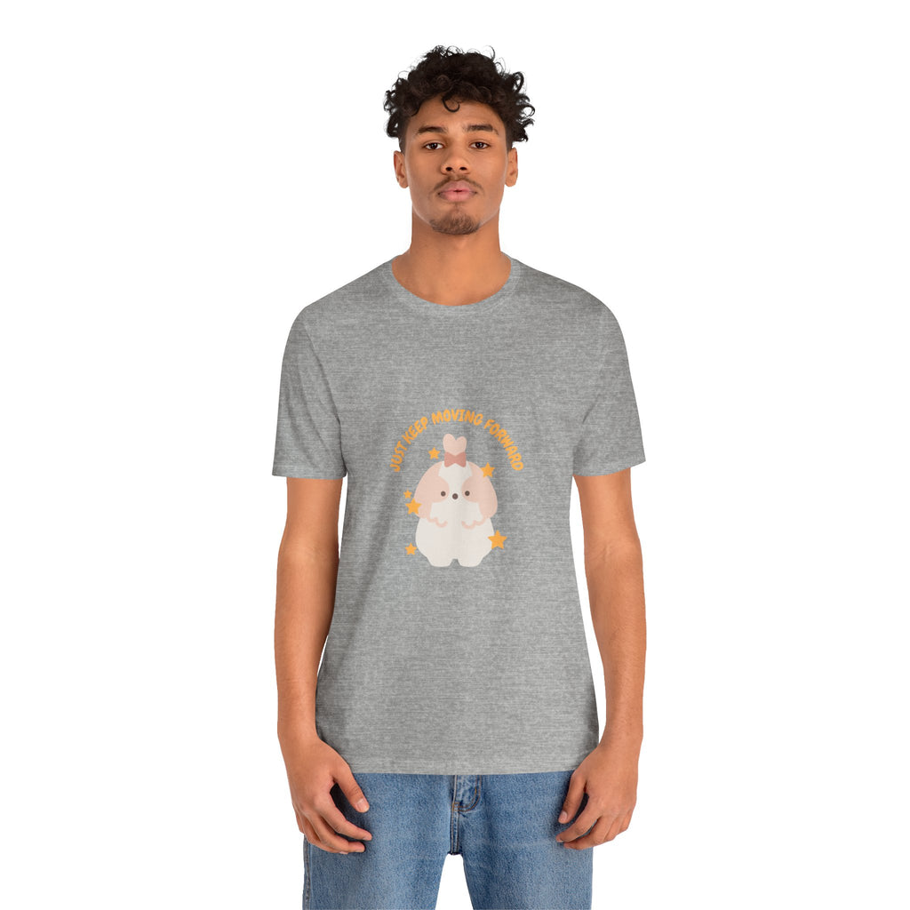Cute Kawaii Bunny Tee — "Just Keep Moving Forward" Graphic T-Shirt