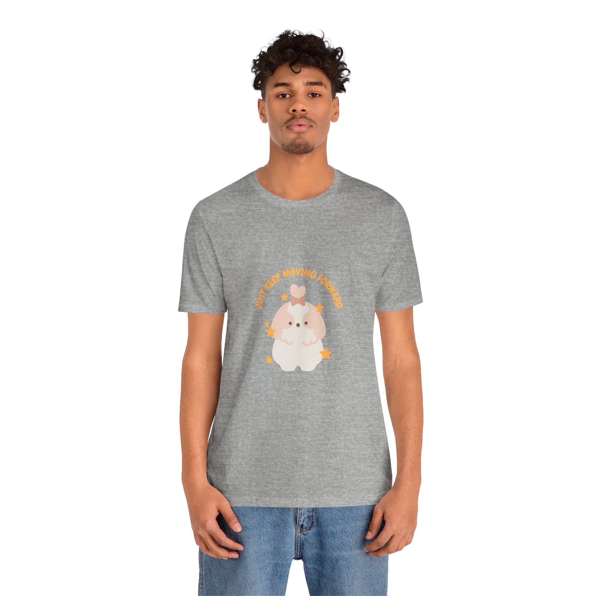 Cute Kawaii Bunny Tee — "Just Keep Moving Forward" Graphic T-Shirt