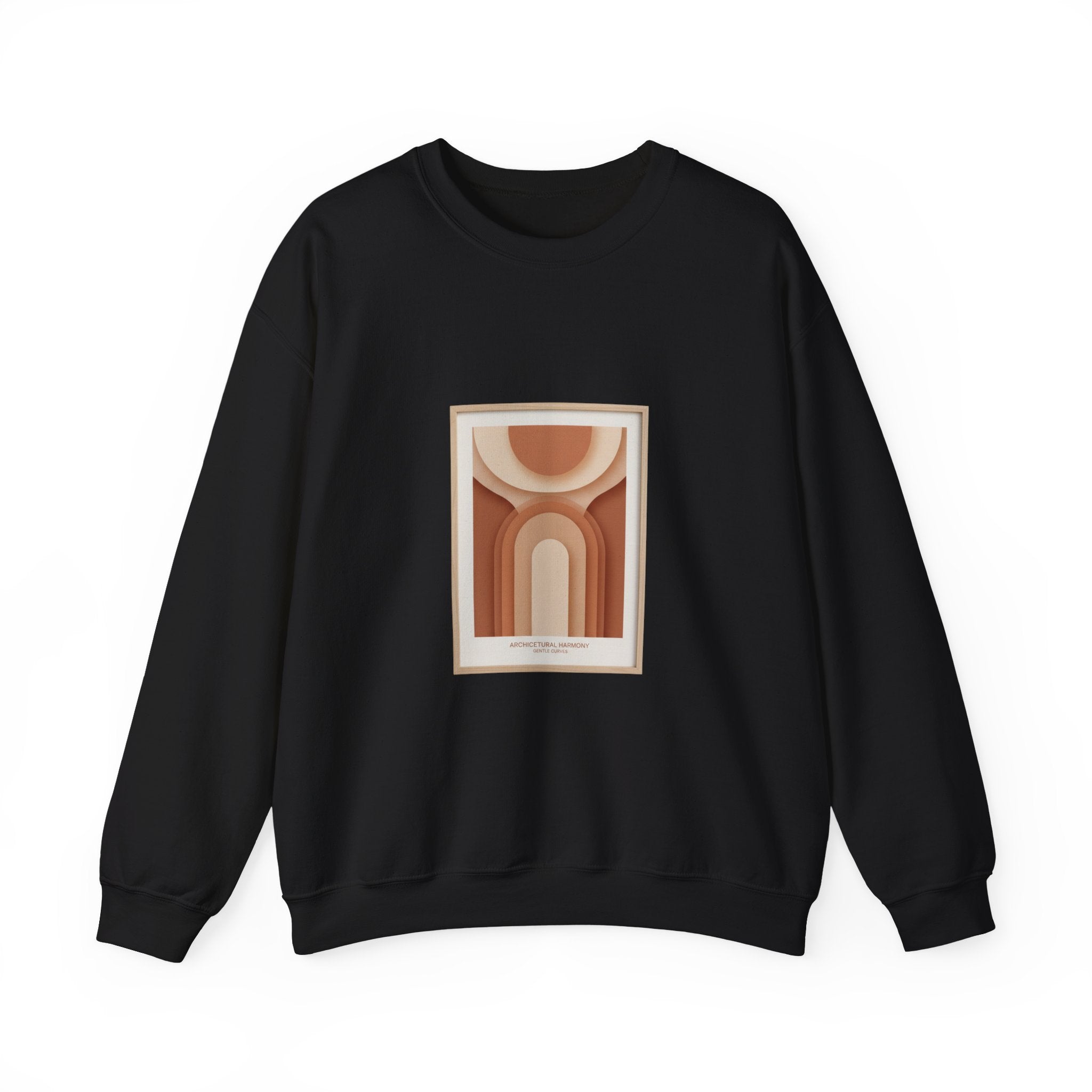 Terracotta Arch Abstract Sweatshirt | warm neutral shapes, clay tone art
