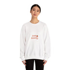 Just Peachy Crewneck Sweatshirt — Cute Peach Graphic Pullover