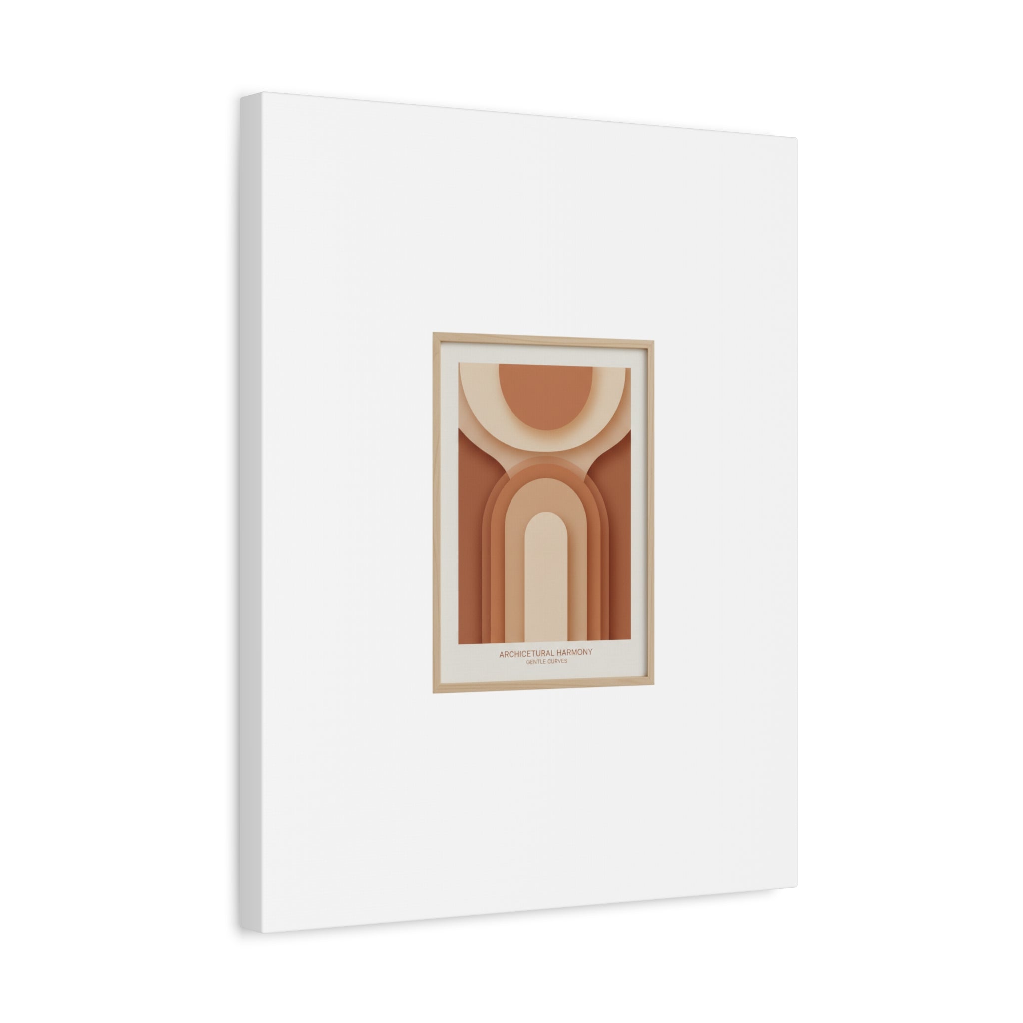 Terracotta Arch Abstract Canvas | Earthy Minimal Poster