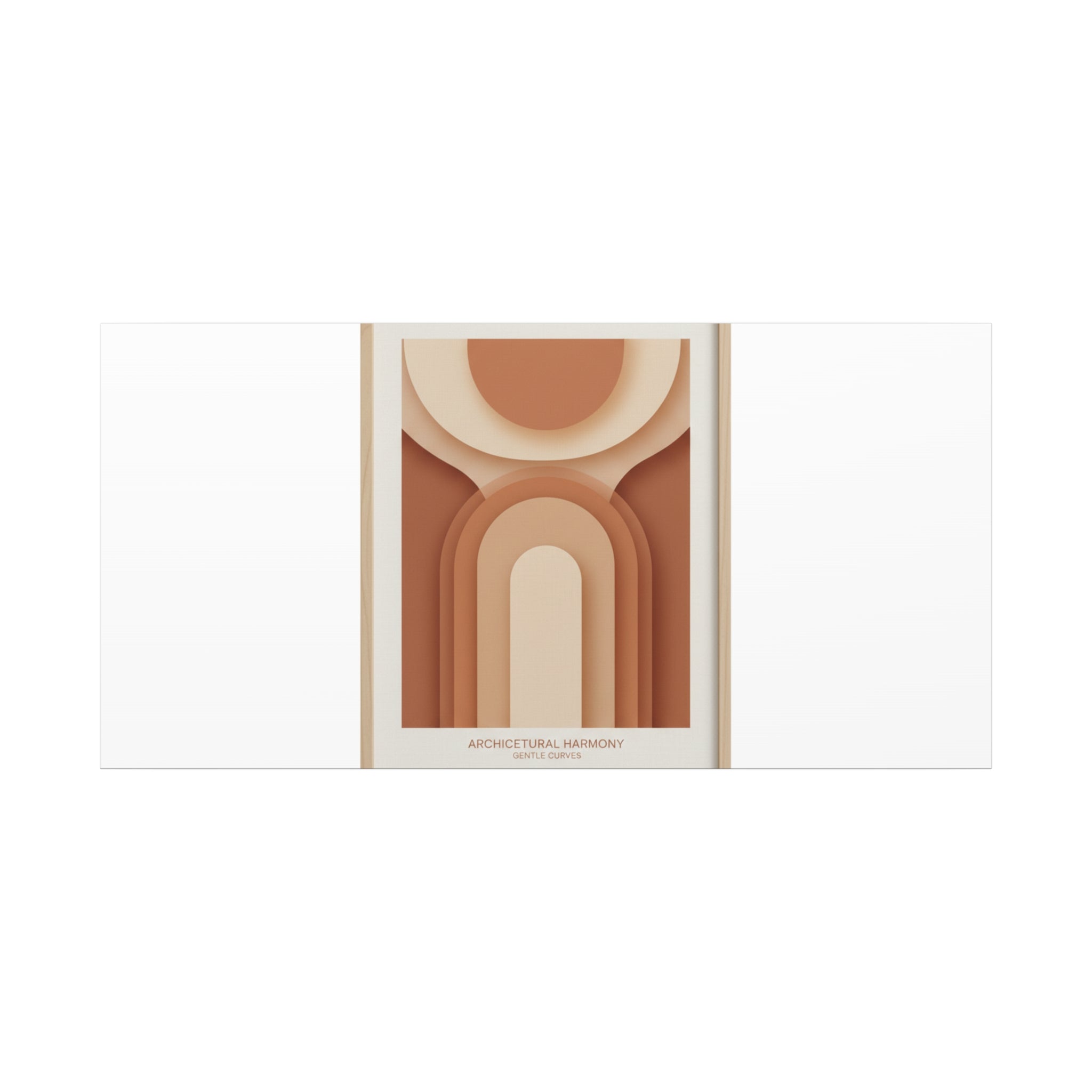 Terracotta Arch Abstract Canvas | Earthy Minimal Poster