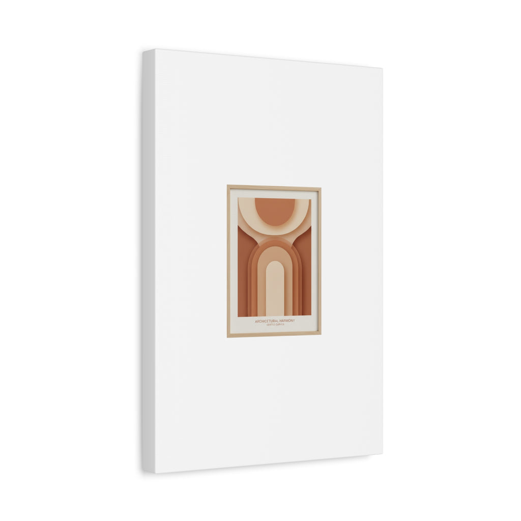 Terracotta Arch Abstract Canvas | Earthy Minimal Poster