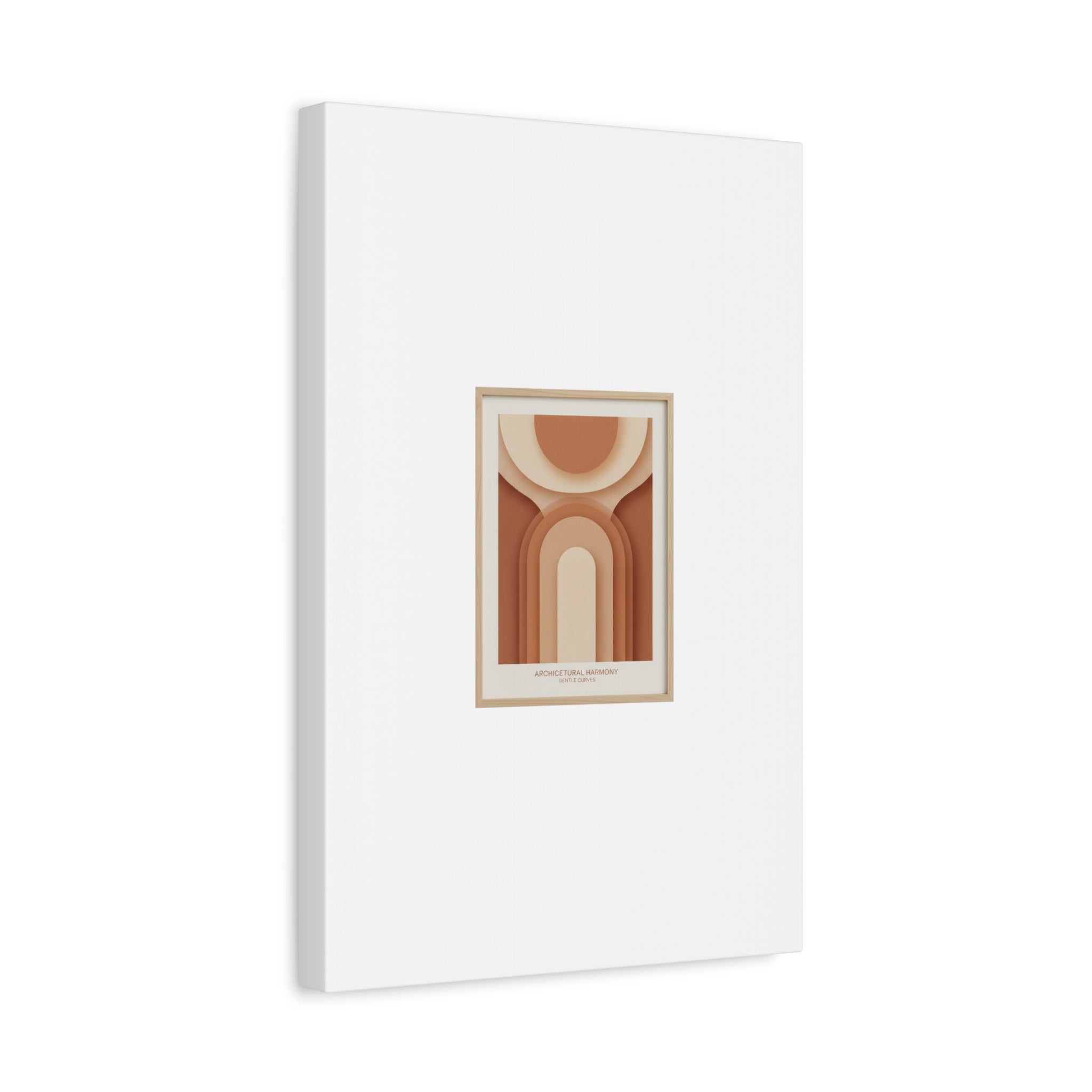 Terracotta Arch Abstract Canvas | Earthy Minimal Poster