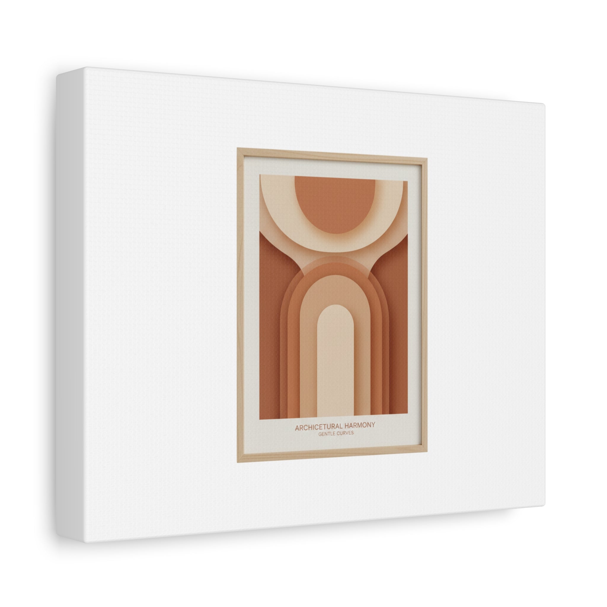 Terracotta Arch Abstract Canvas | Earthy Minimal Poster