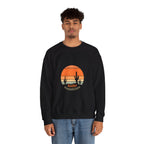 Hello Sunshine Crewneck Sweatshirt — Retro Sunset Cactus Graphic