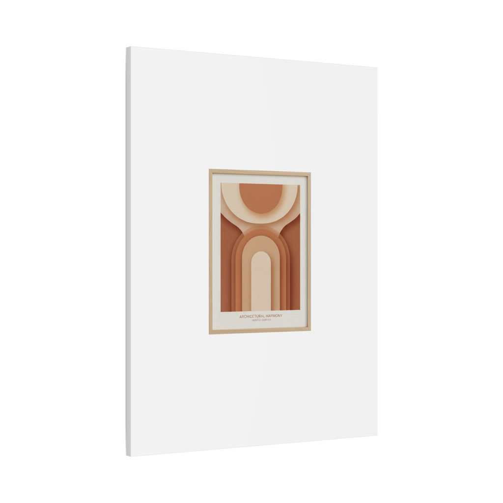 Terracotta Arch Abstract Canvas | Earthy Minimal Poster
