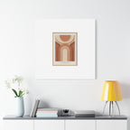 Terracotta Arch Abstract Canvas | Earthy Minimal Poster