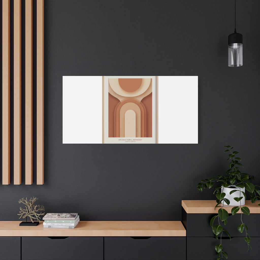 Terracotta Arch Abstract Canvas | Earthy Minimal Poster