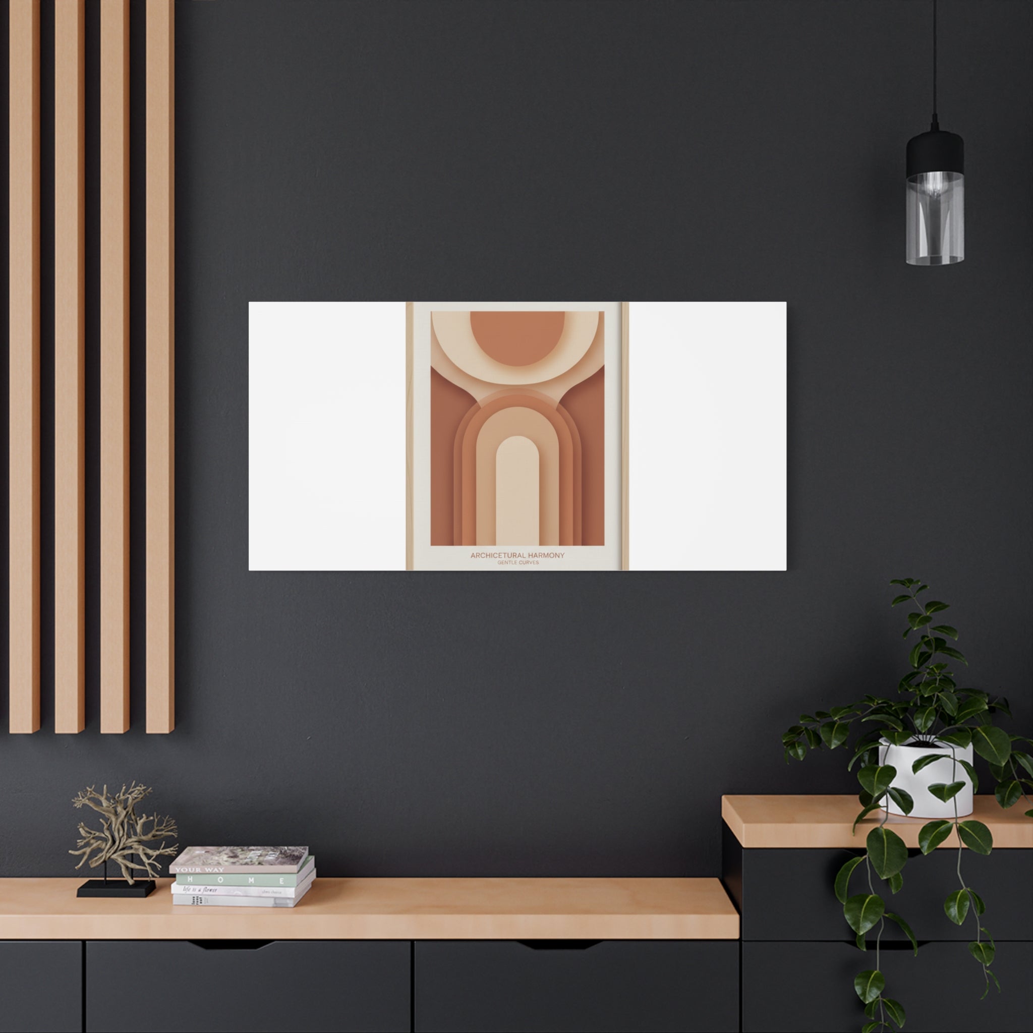 Terracotta Arch Abstract Canvas | Earthy Minimal Poster