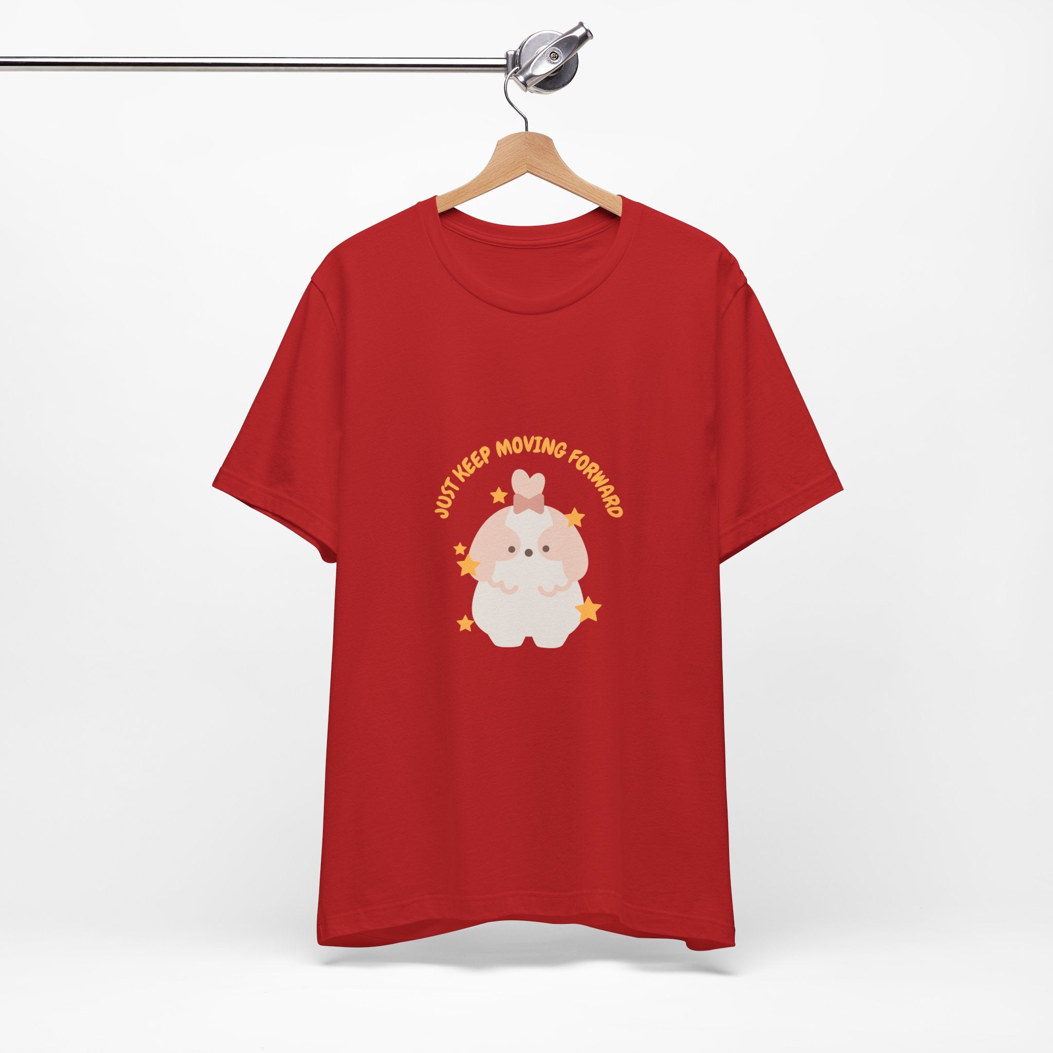 Cute Kawaii Bunny Tee — "Just Keep Moving Forward" Graphic T-Shirt