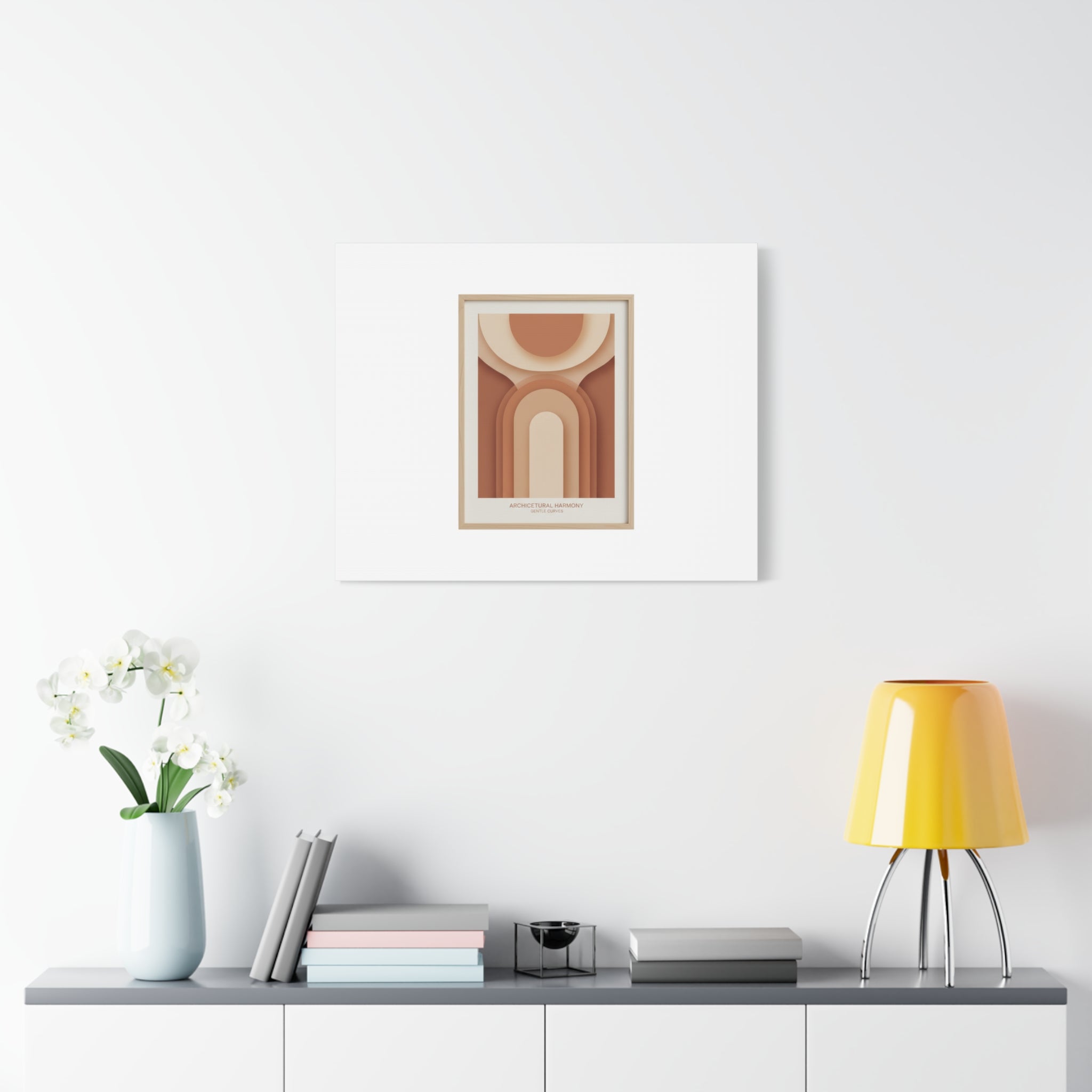 Terracotta Arch Abstract Canvas | Earthy Minimal Poster