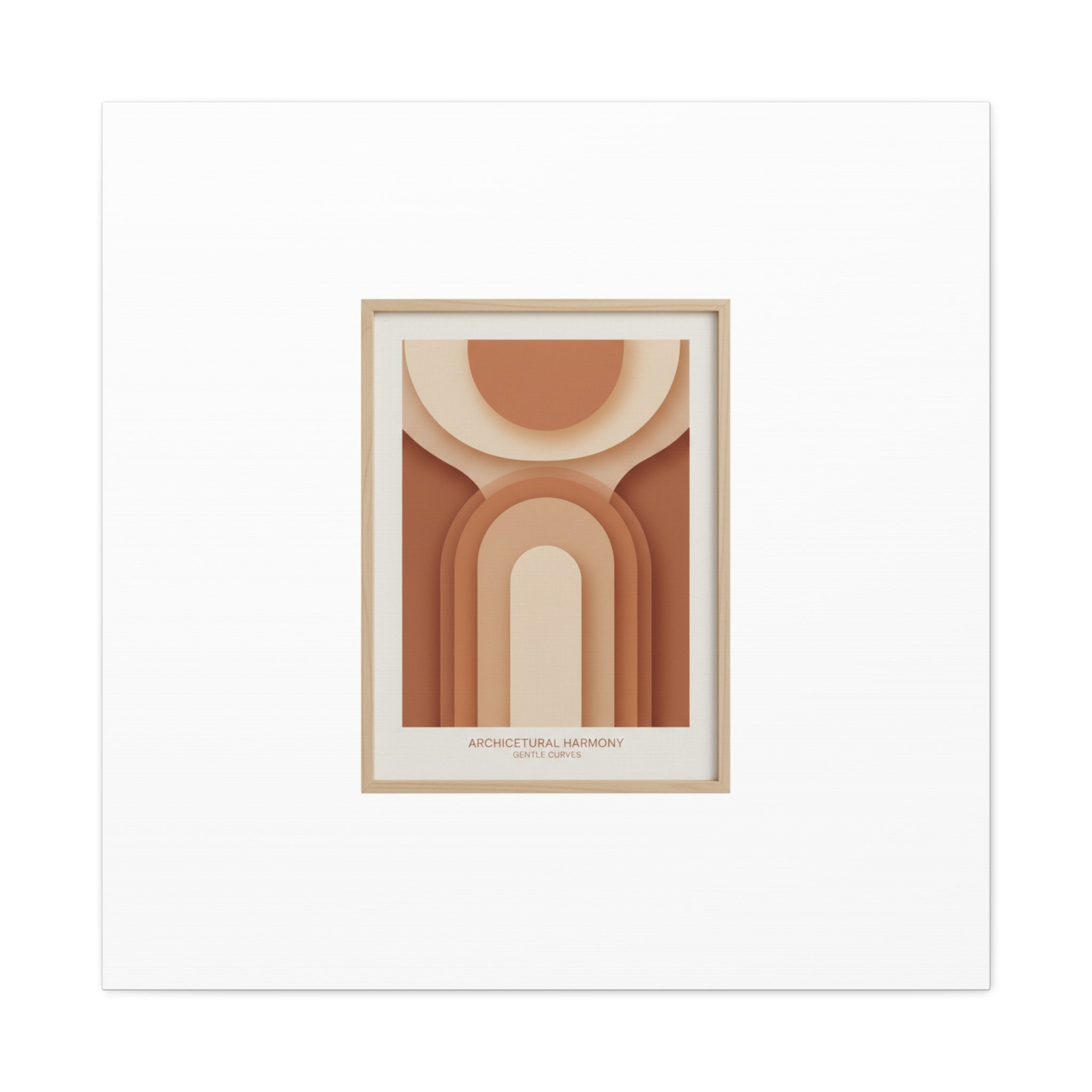 Terracotta Arch Abstract Canvas | Earthy Minimal Poster