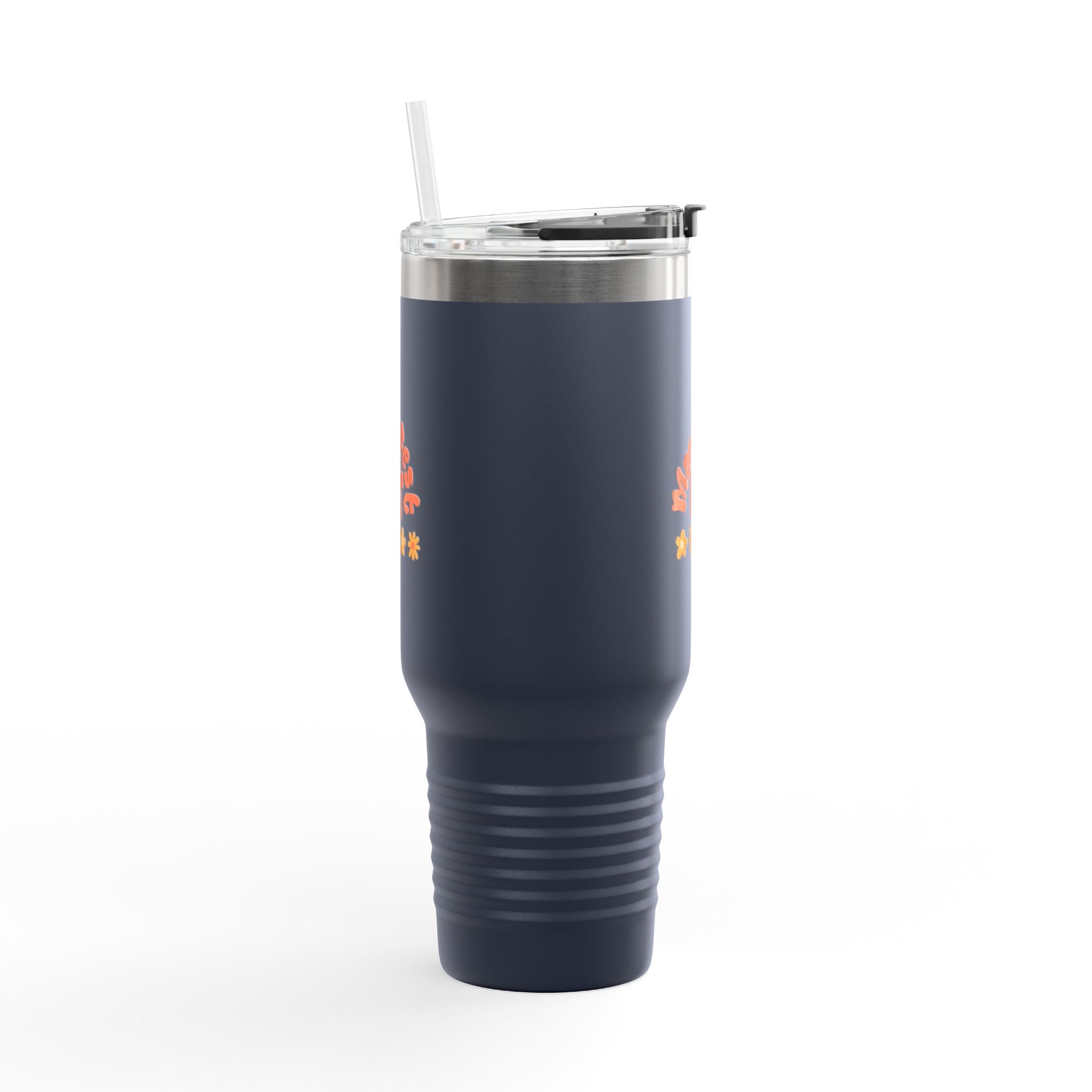 Insulated Travel Mug — "Manifest It" 40oz Tumbler with Lid & Straw