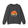 Hello Sunshine Crewneck Sweatshirt — Retro Sunset Cactus Graphic