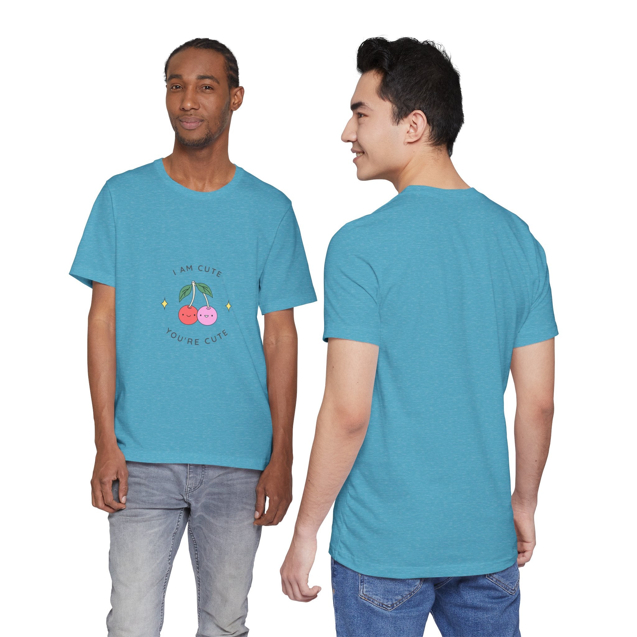 Cute Cherries Graphic Tee — "I Am Cute, You're Cute" Cute Fruit T-Shirt