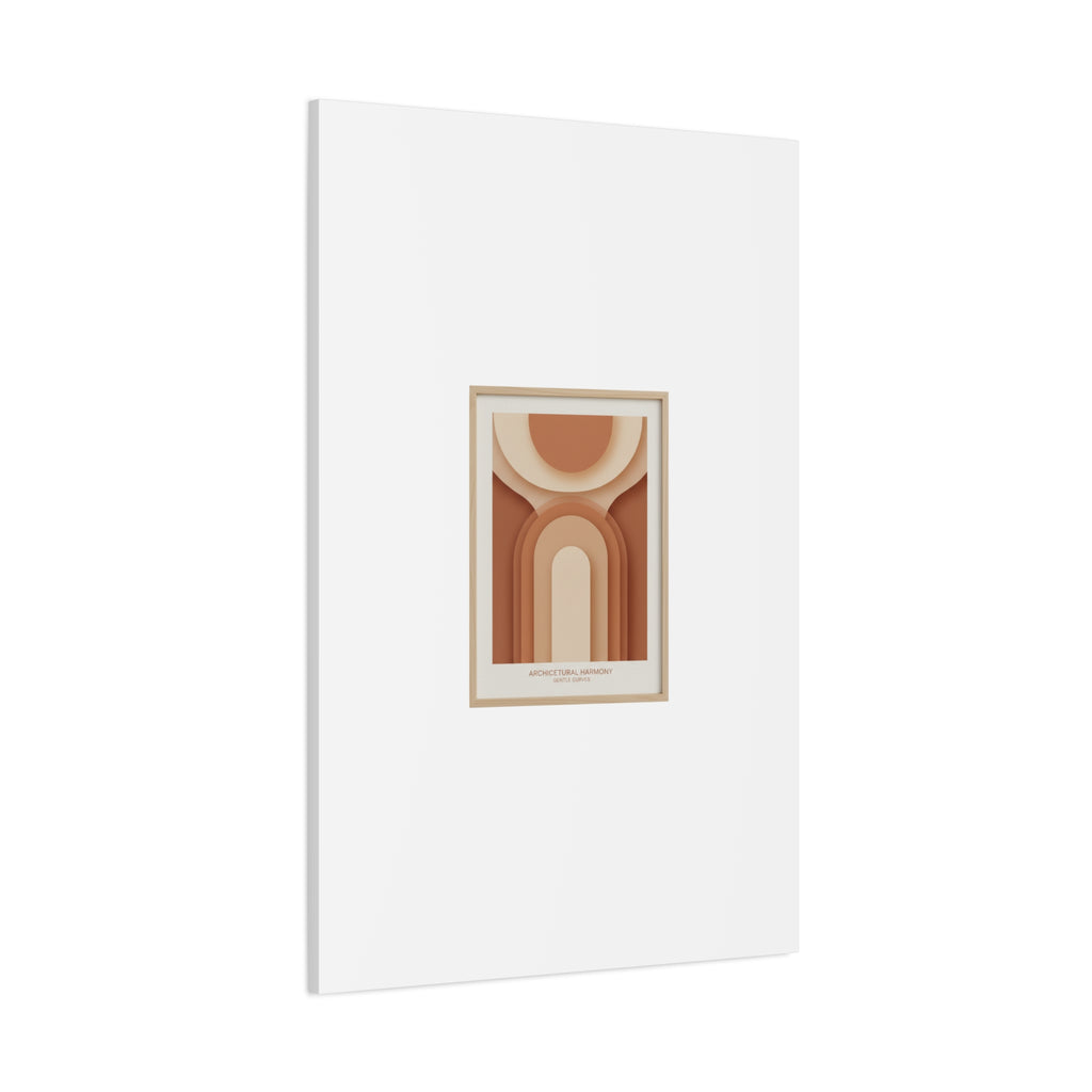 Terracotta Arch Abstract Canvas | Earthy Minimal Poster