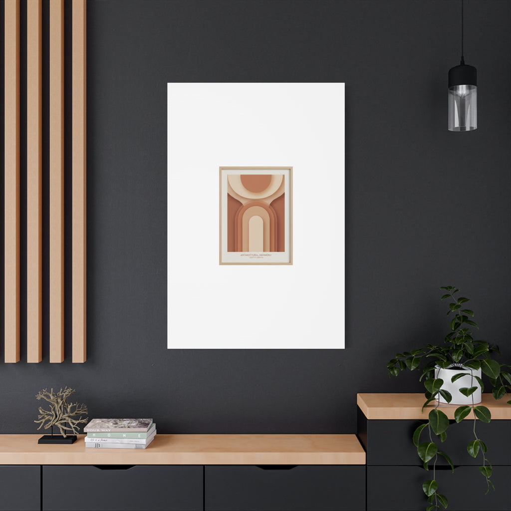 Terracotta Arch Abstract Canvas | Earthy Minimal Poster