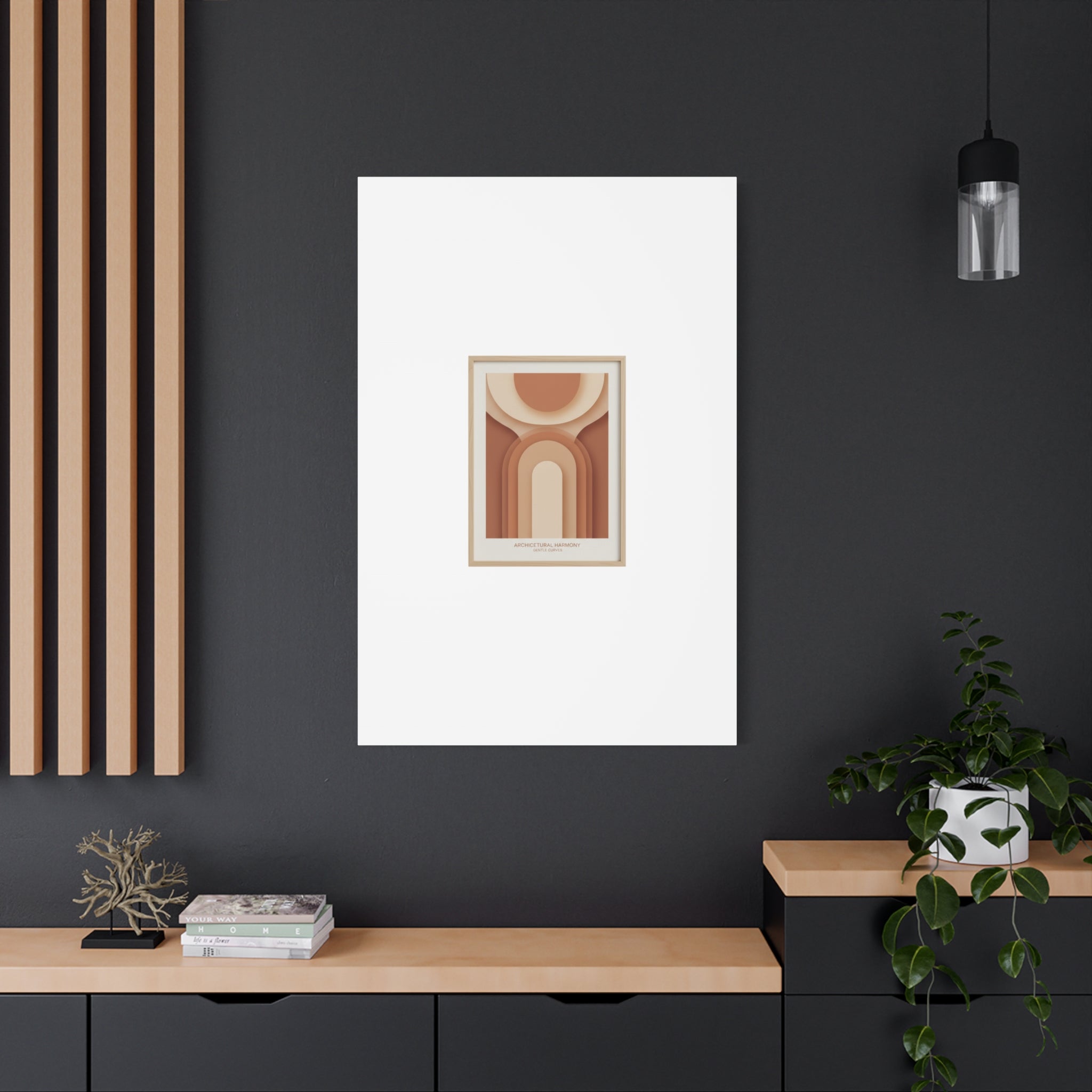 Terracotta Arch Abstract Canvas | Earthy Minimal Poster