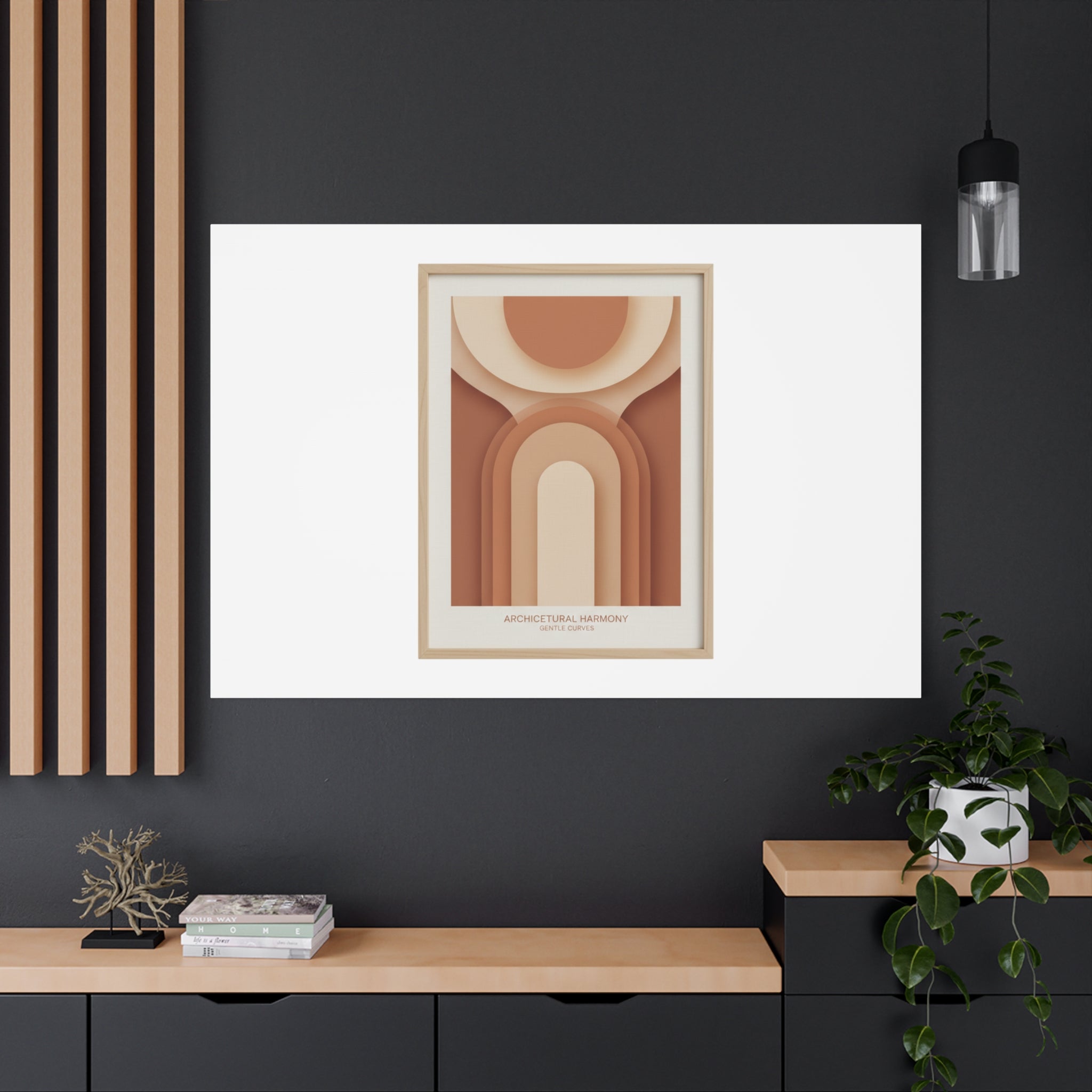 Terracotta Arch Abstract Canvas | Earthy Minimal Poster