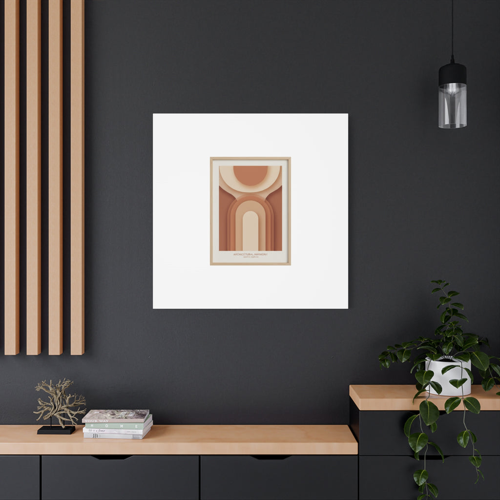 Terracotta Arch Abstract Canvas | Earthy Minimal Poster
